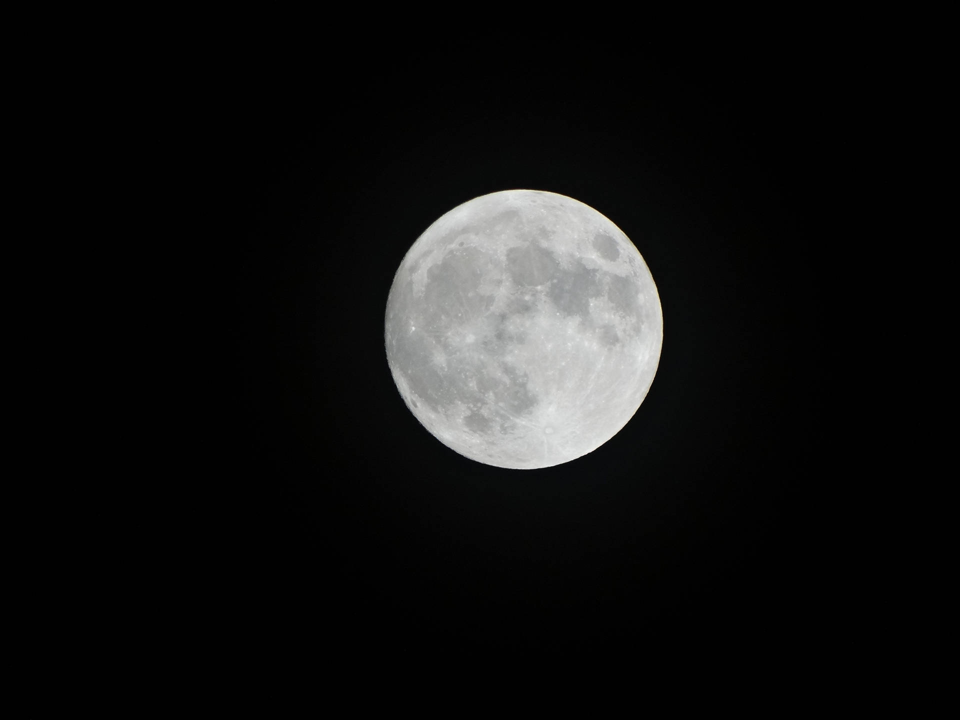 Luminous White Moon Desktop Background