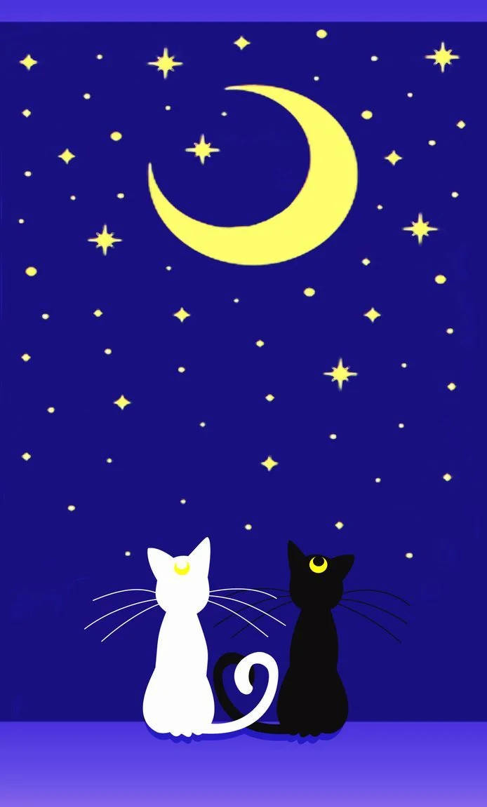 Luna And Artemis Sailor Moon Iphone Background