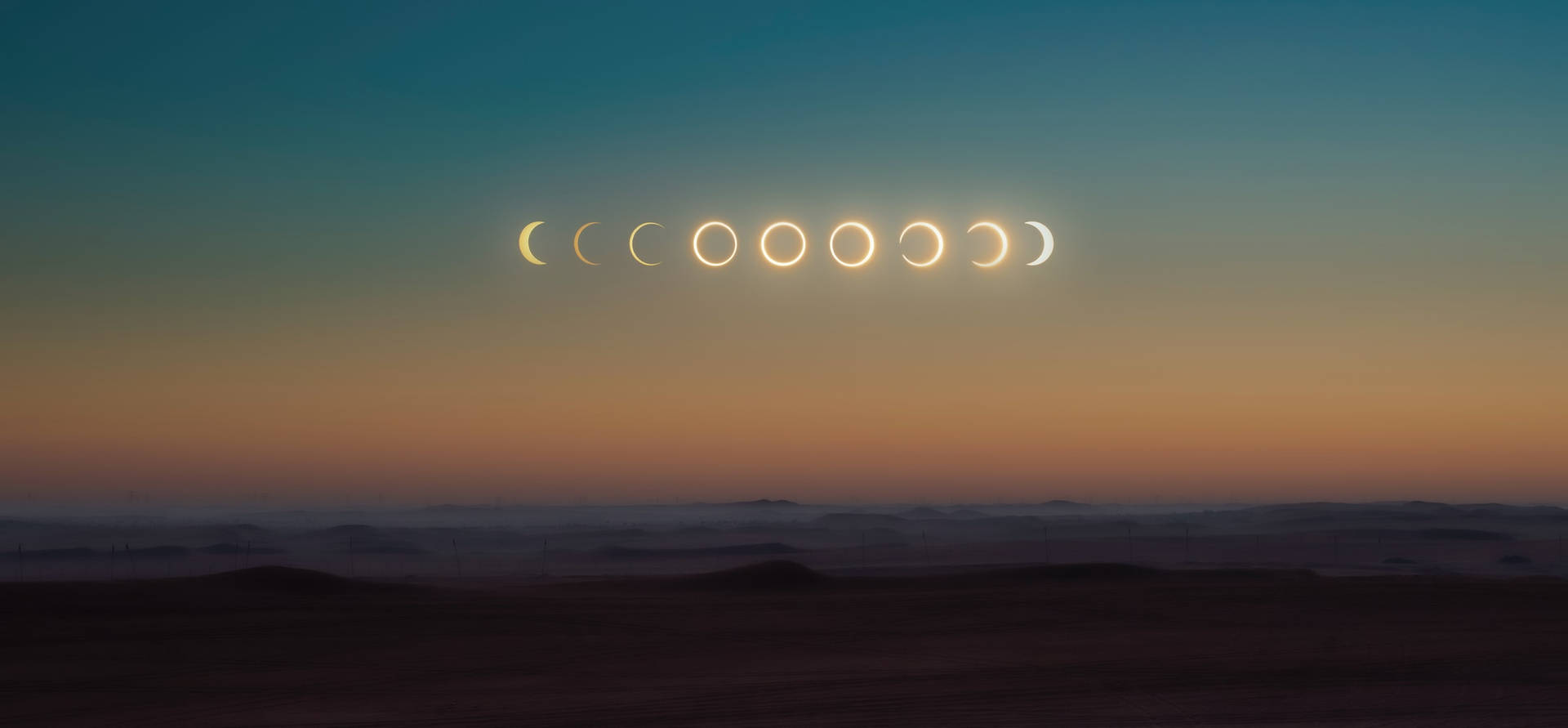 Luna Eclipse Phases Digital Art Background