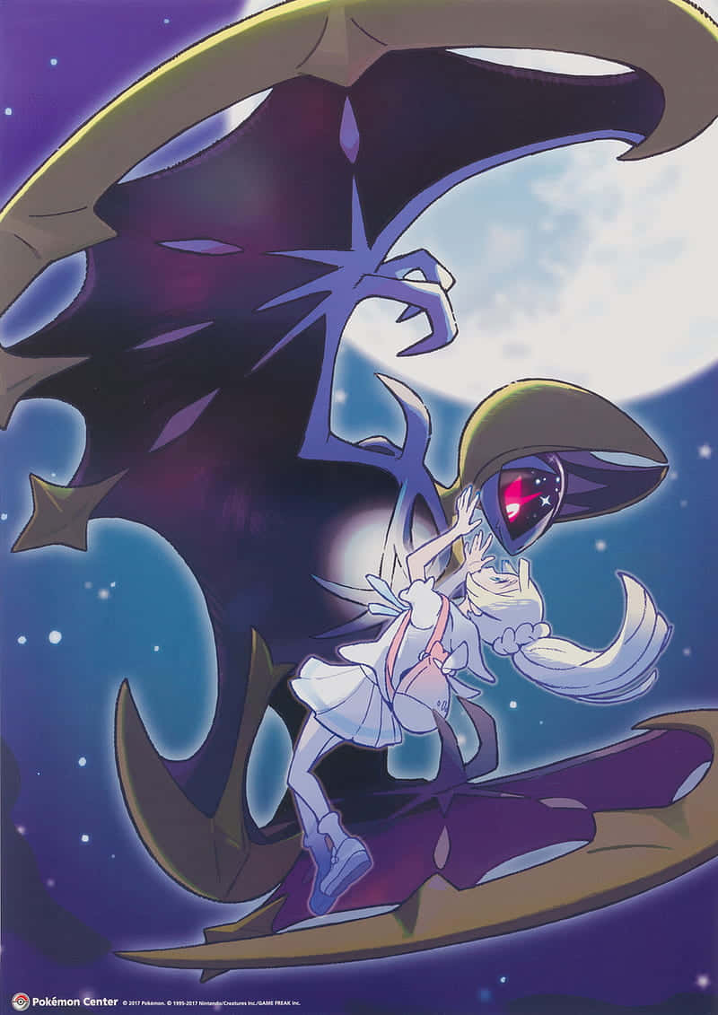 Lunala Carrying Lillie Background