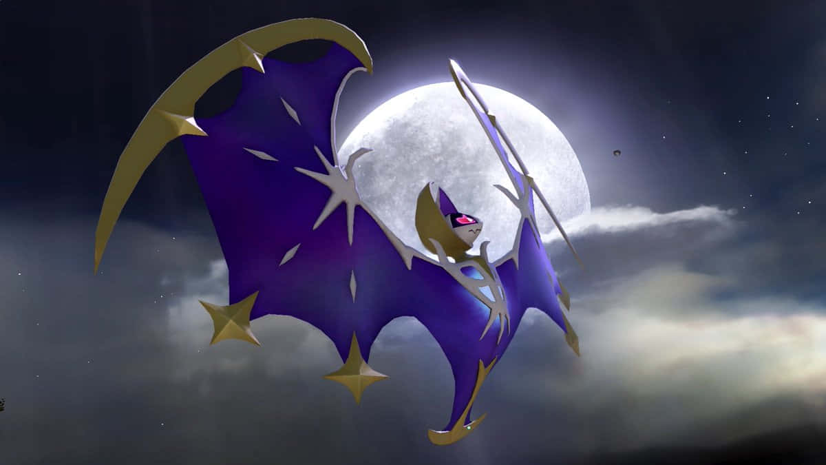 Lunala Flapping Its Wings