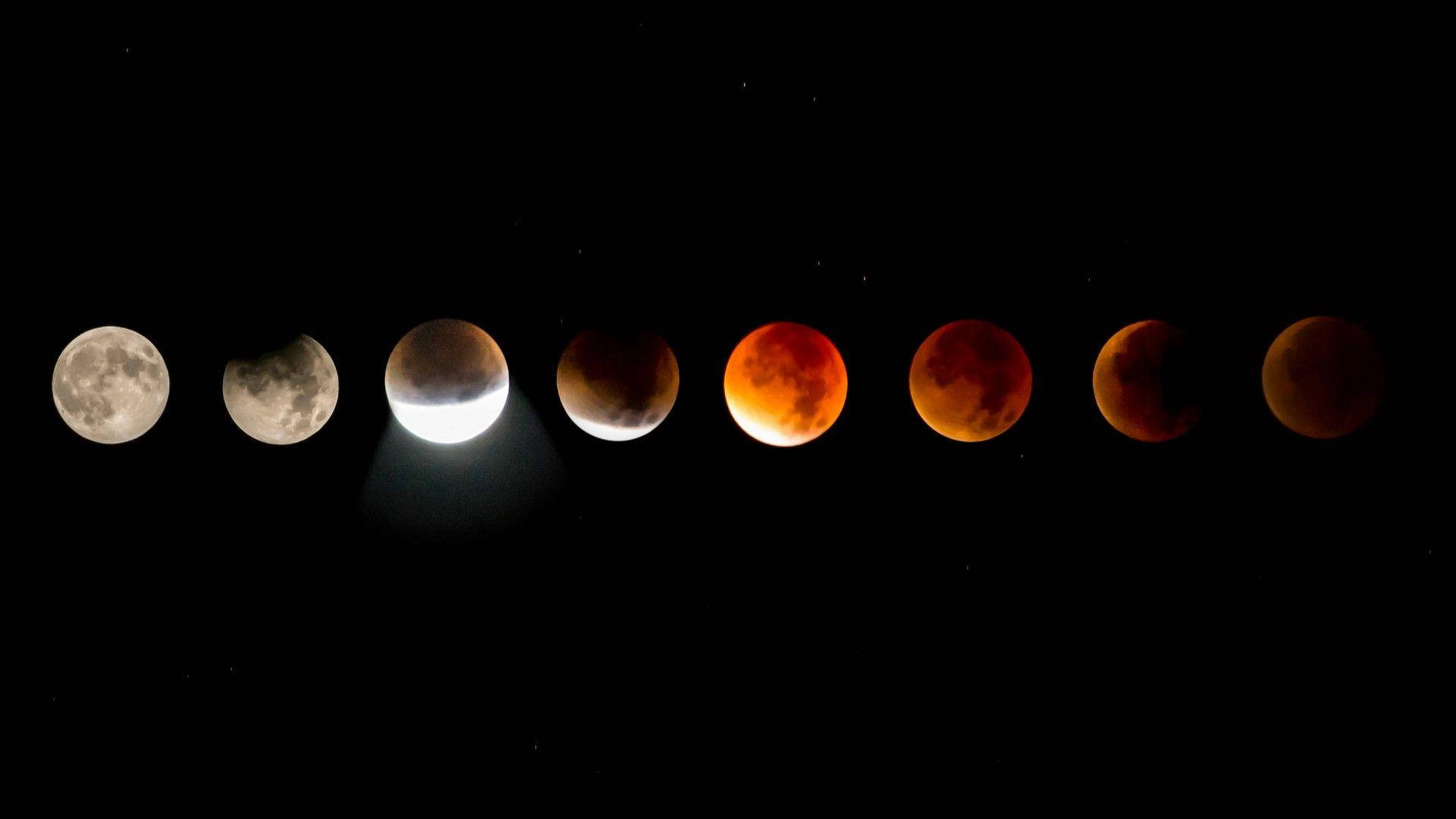 Lunar Eclipse Astronomy Background