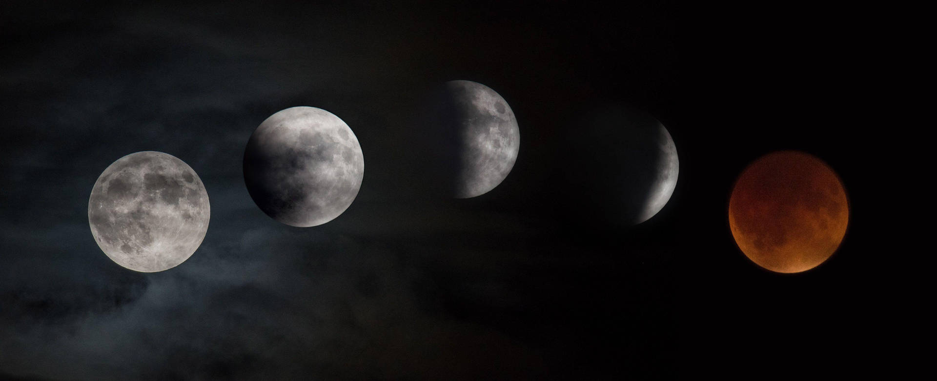 Lunar Eclipse Overcast Background