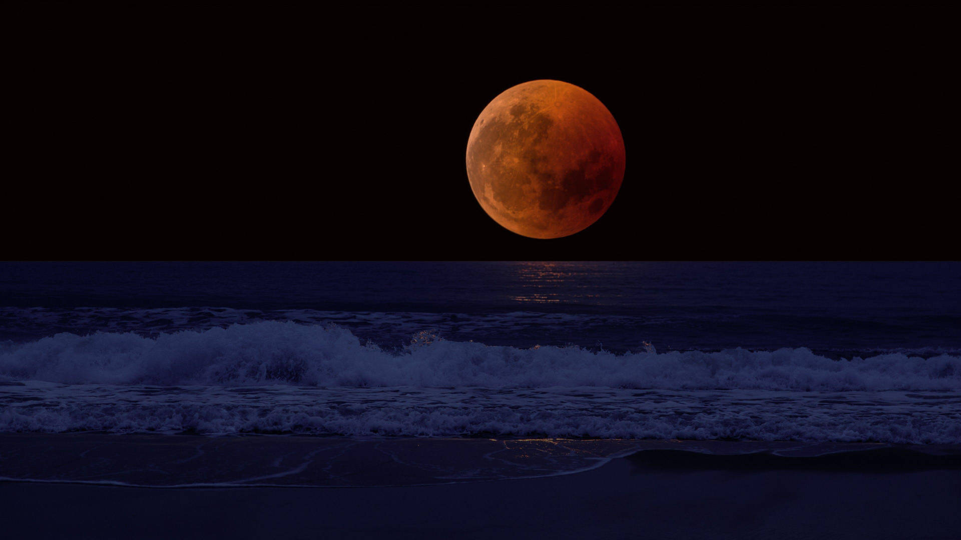Lunar Eclipse Waves Background