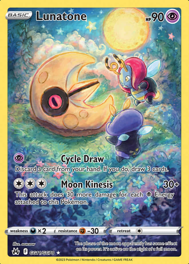 Lunatone Pokemon Card Background