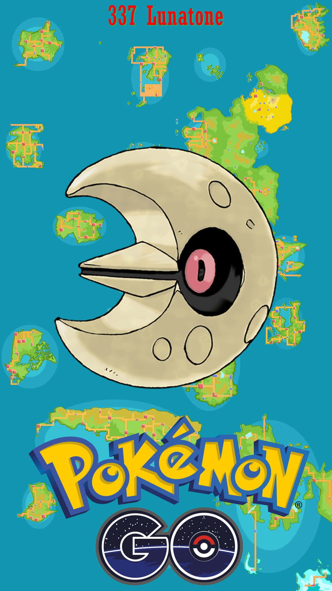 Lunatone Pokemon Go Background