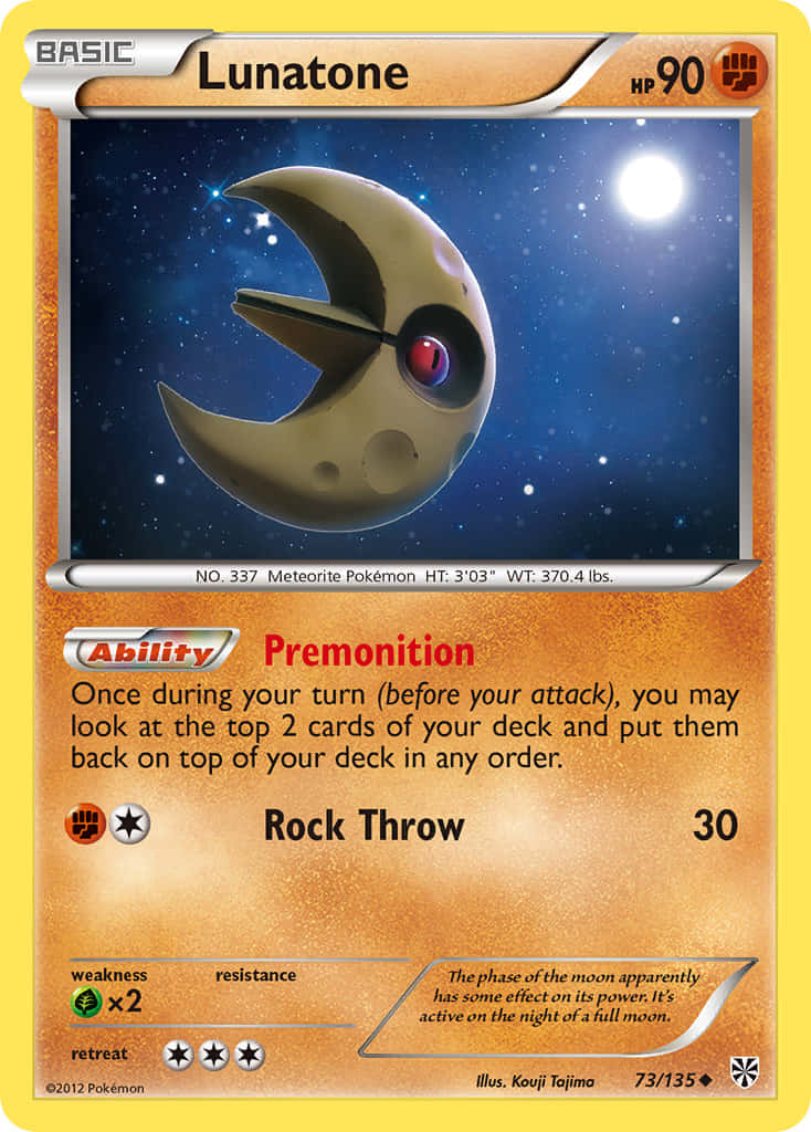 Lunatone Pokemon Trading Card Background