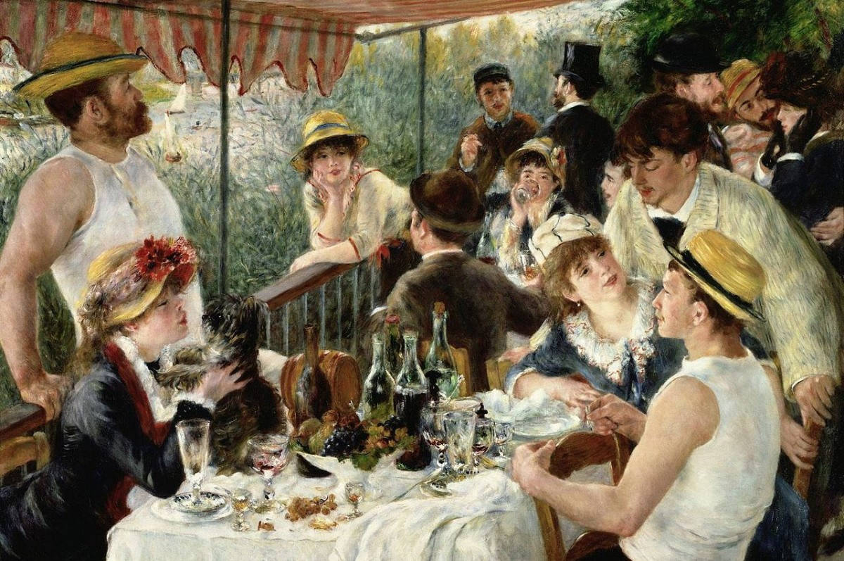 Luncheon On The Boat By Renoir Background