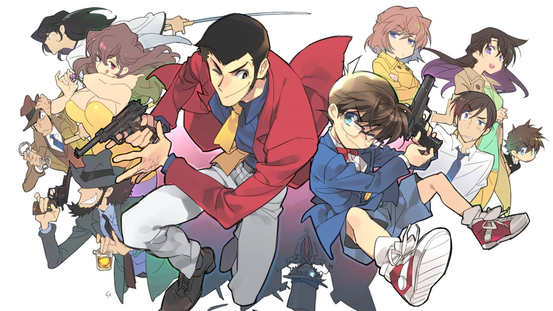 Lupin The Third And Detective Conan Background
