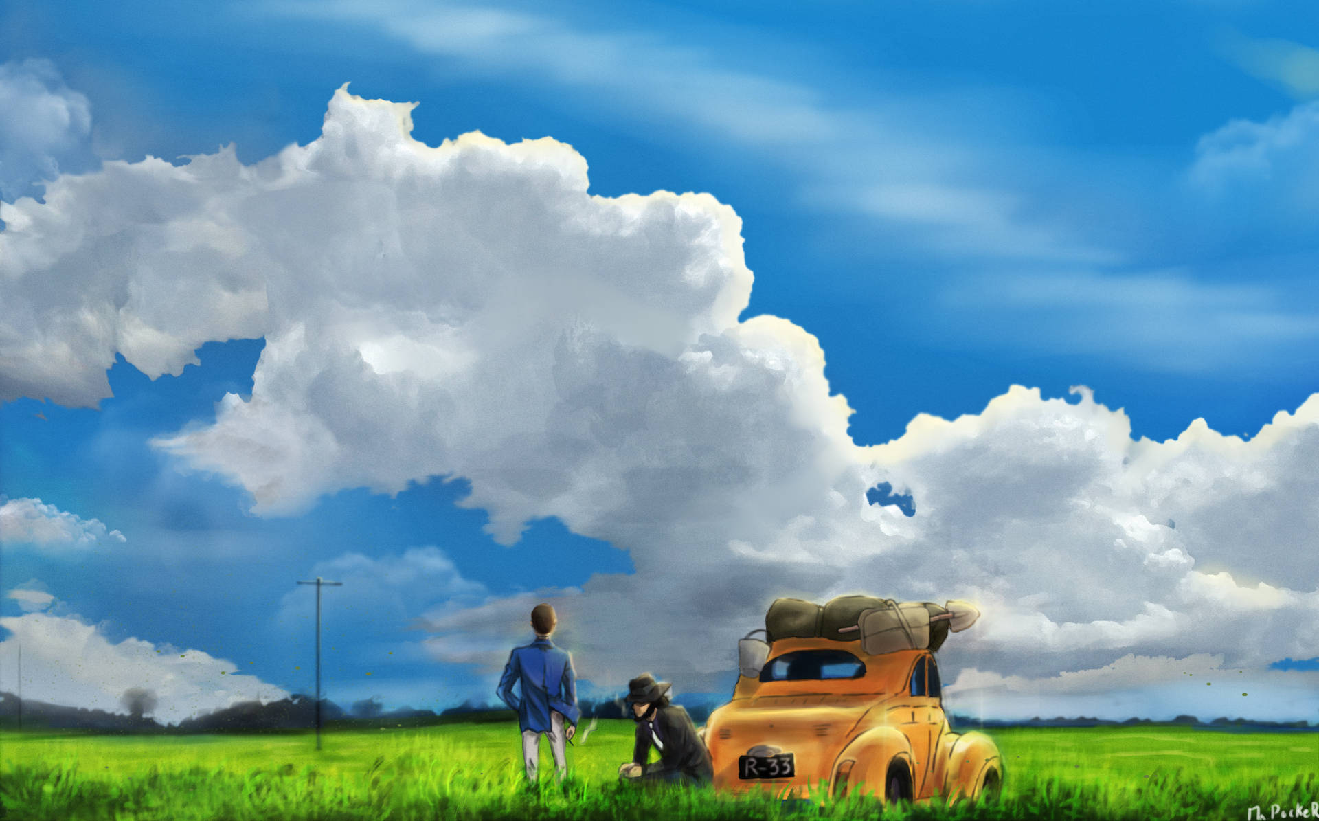 Lupin The Third Digital Painting Background