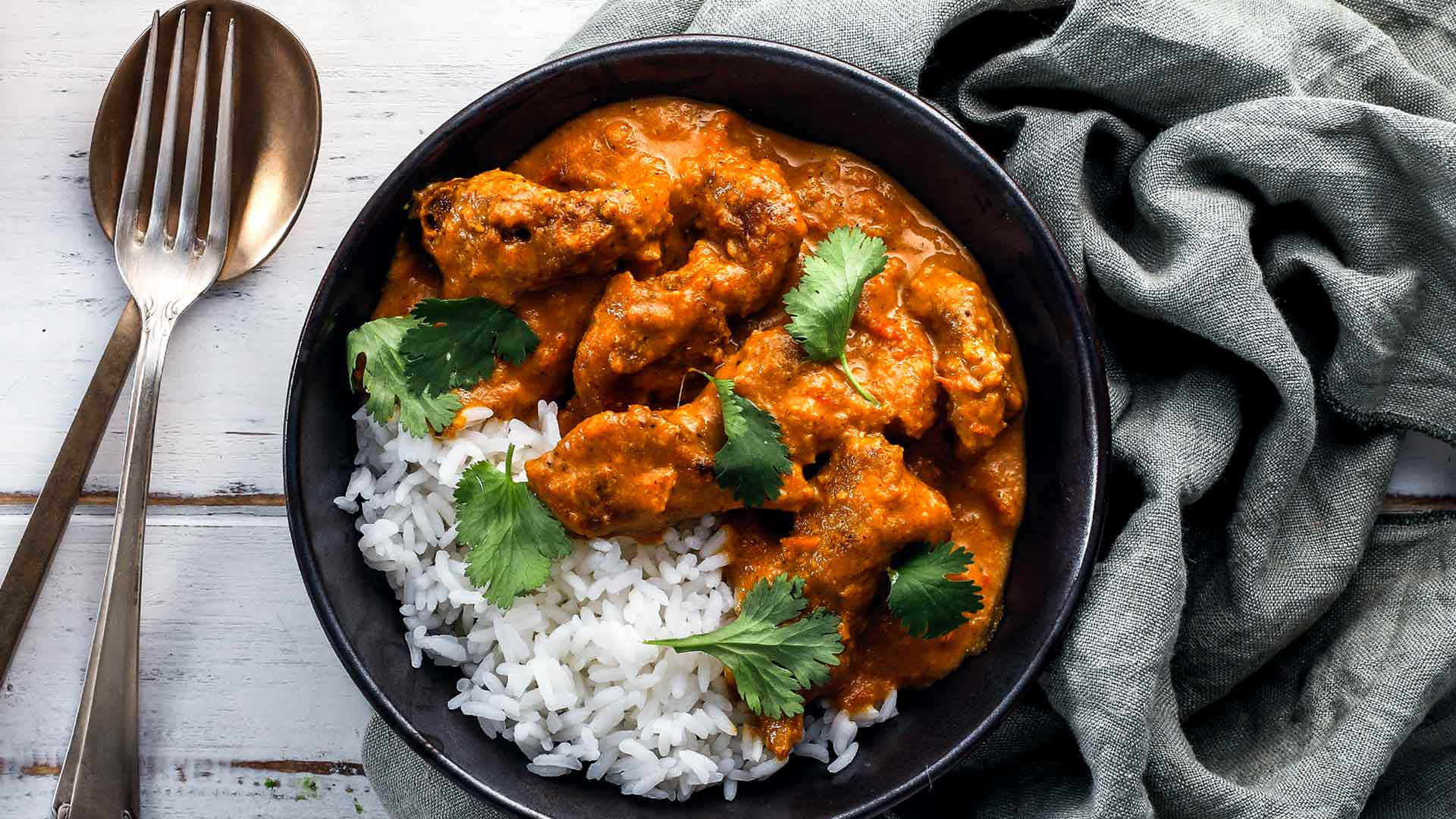 Luscious Butter Chicken Curry Background