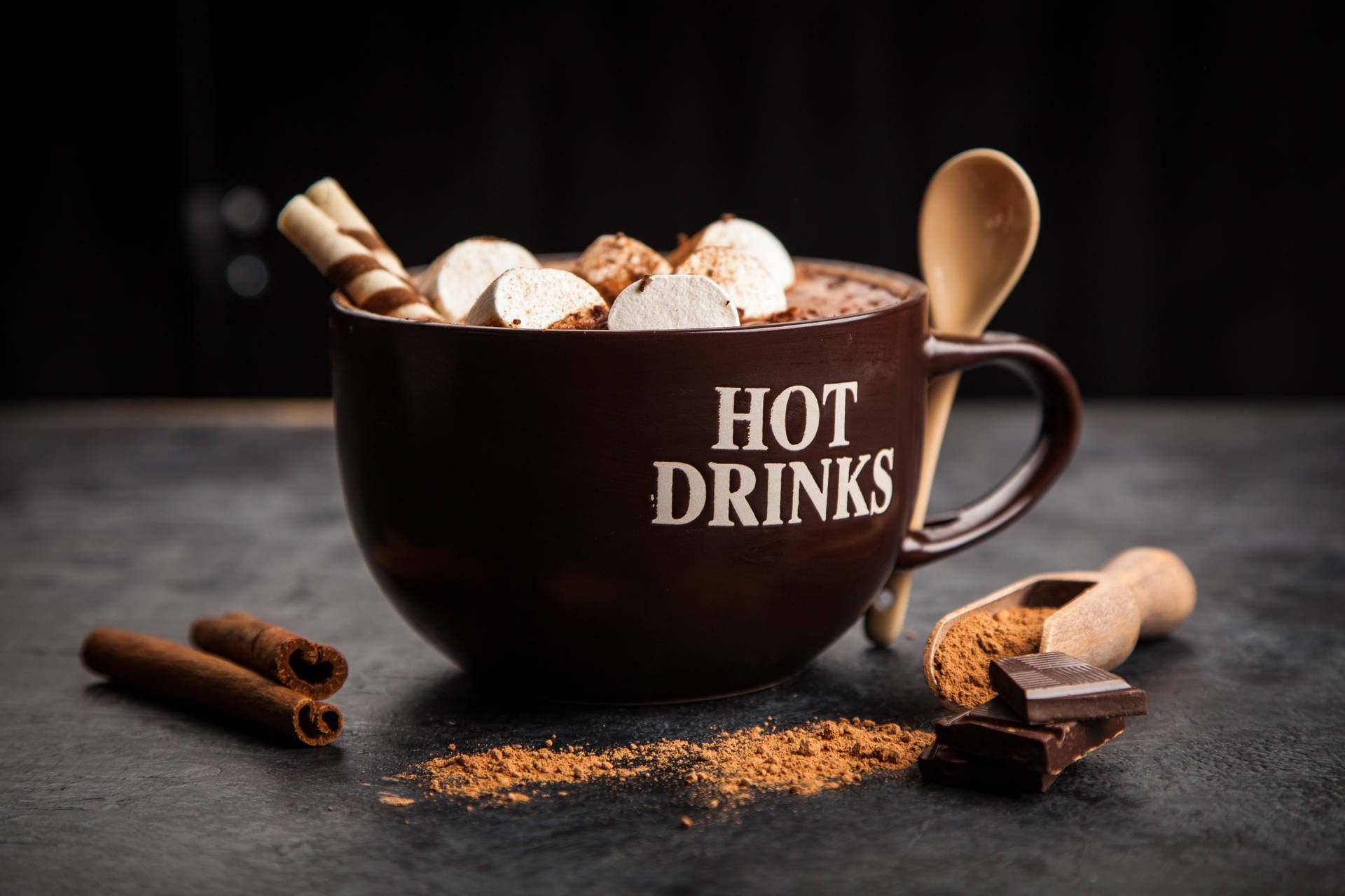Luscious Hot Drink Marshmallow Background