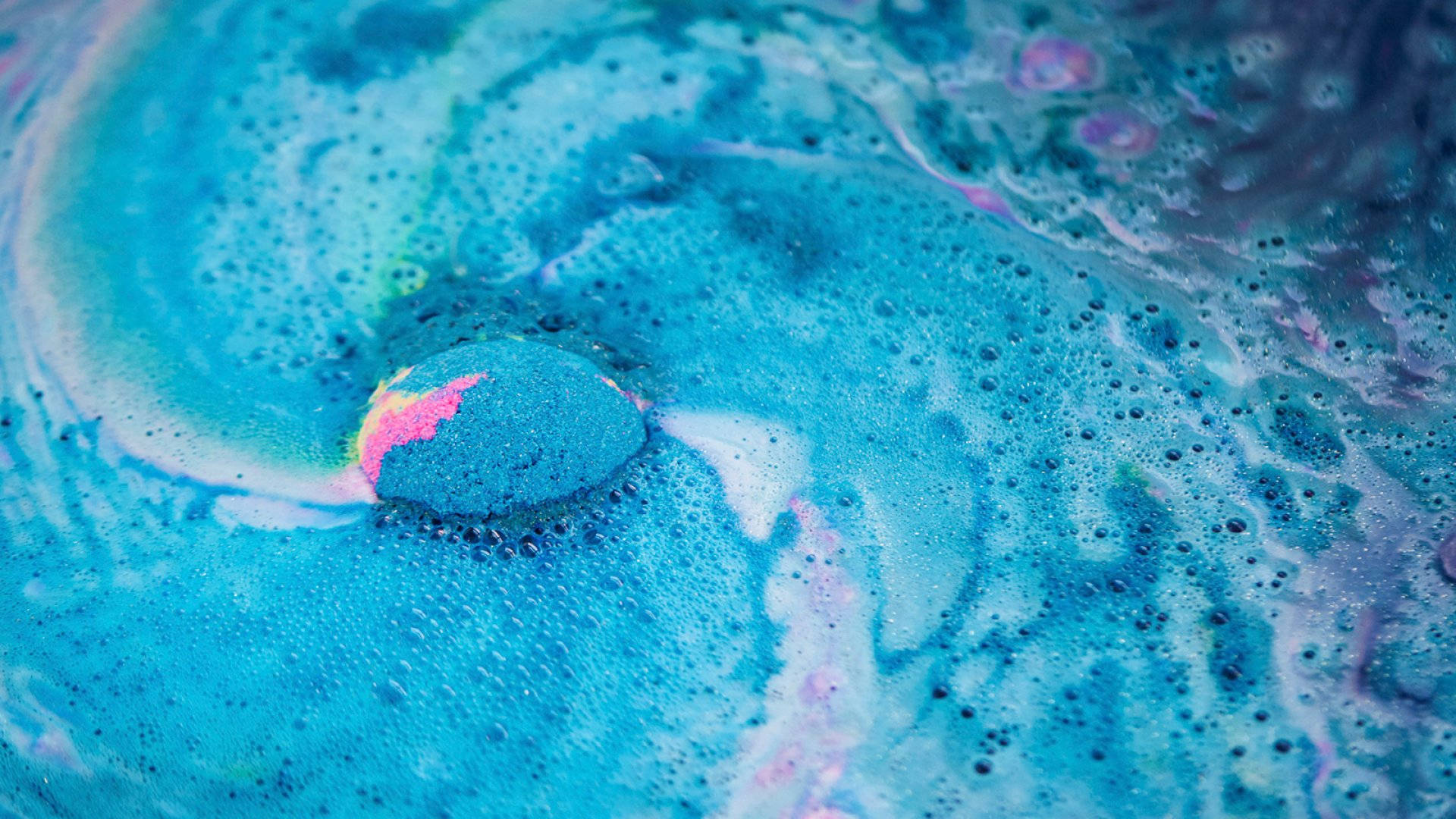 Lush Foamy Blue Liquid Mixture Background