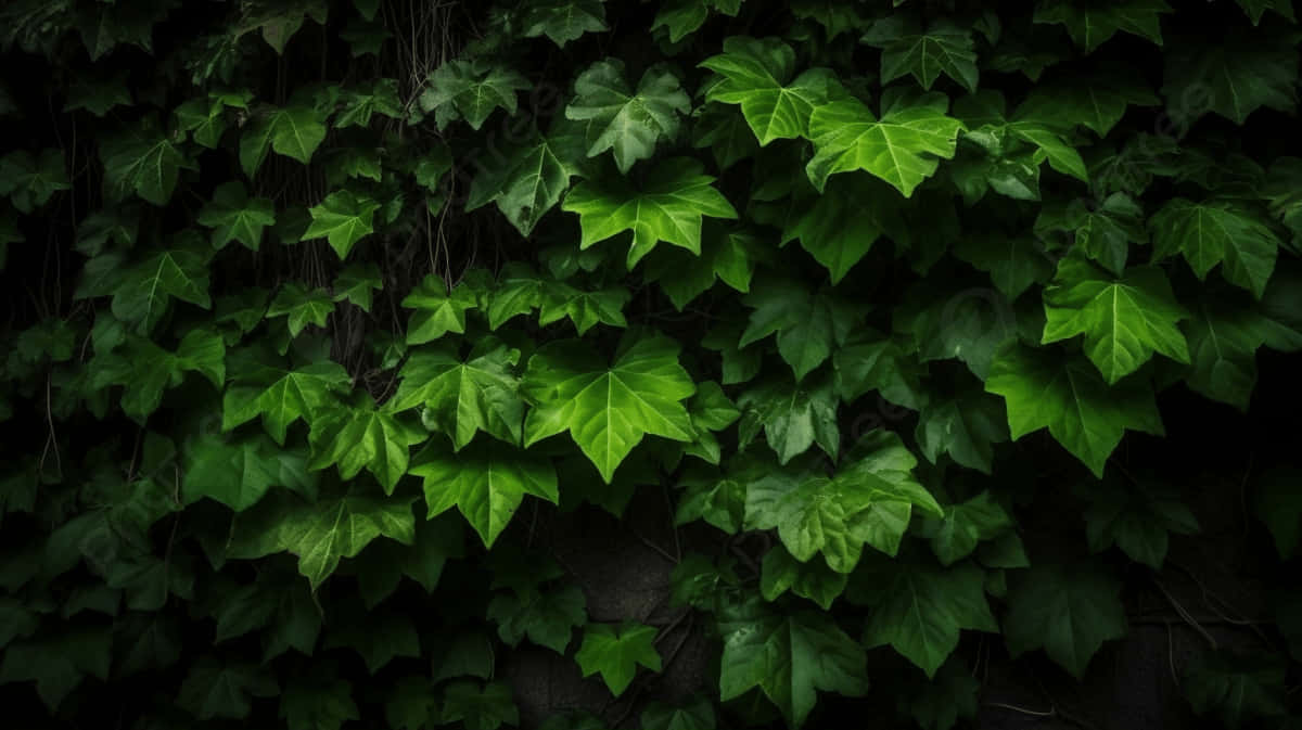 Lush Green Ivy Wall Texture Background