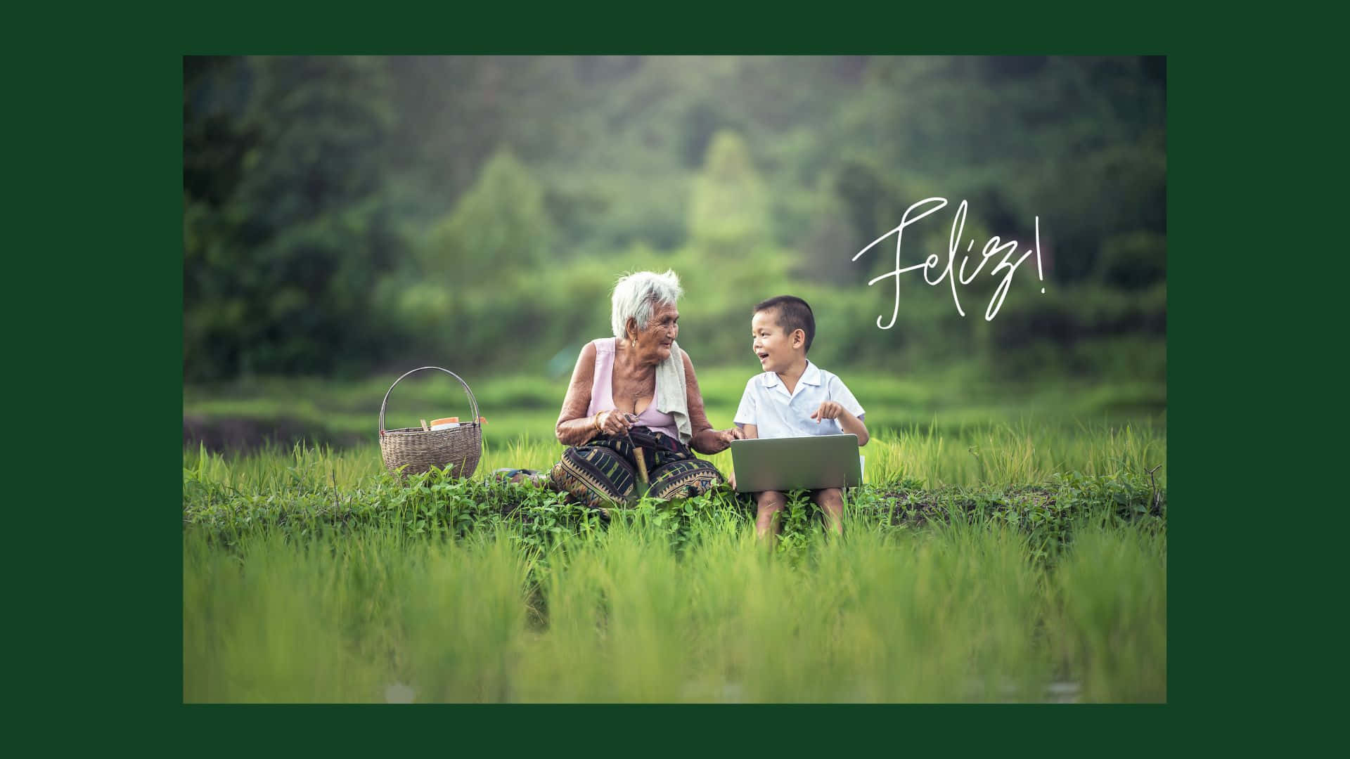 Lush Green Scenic View Of Feliz City At Sunset Background