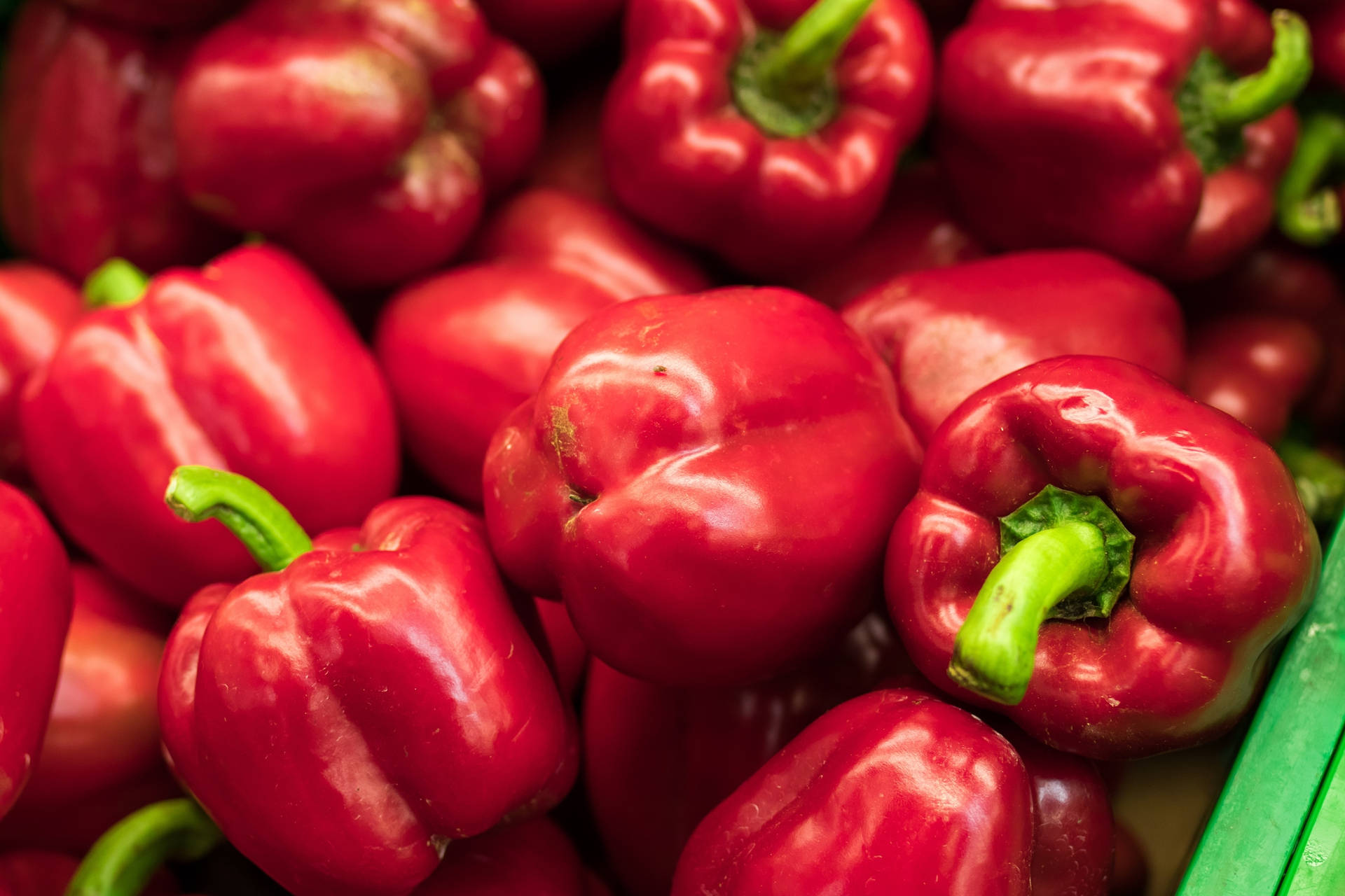 Lustrous Red Bell Pepper Fruits