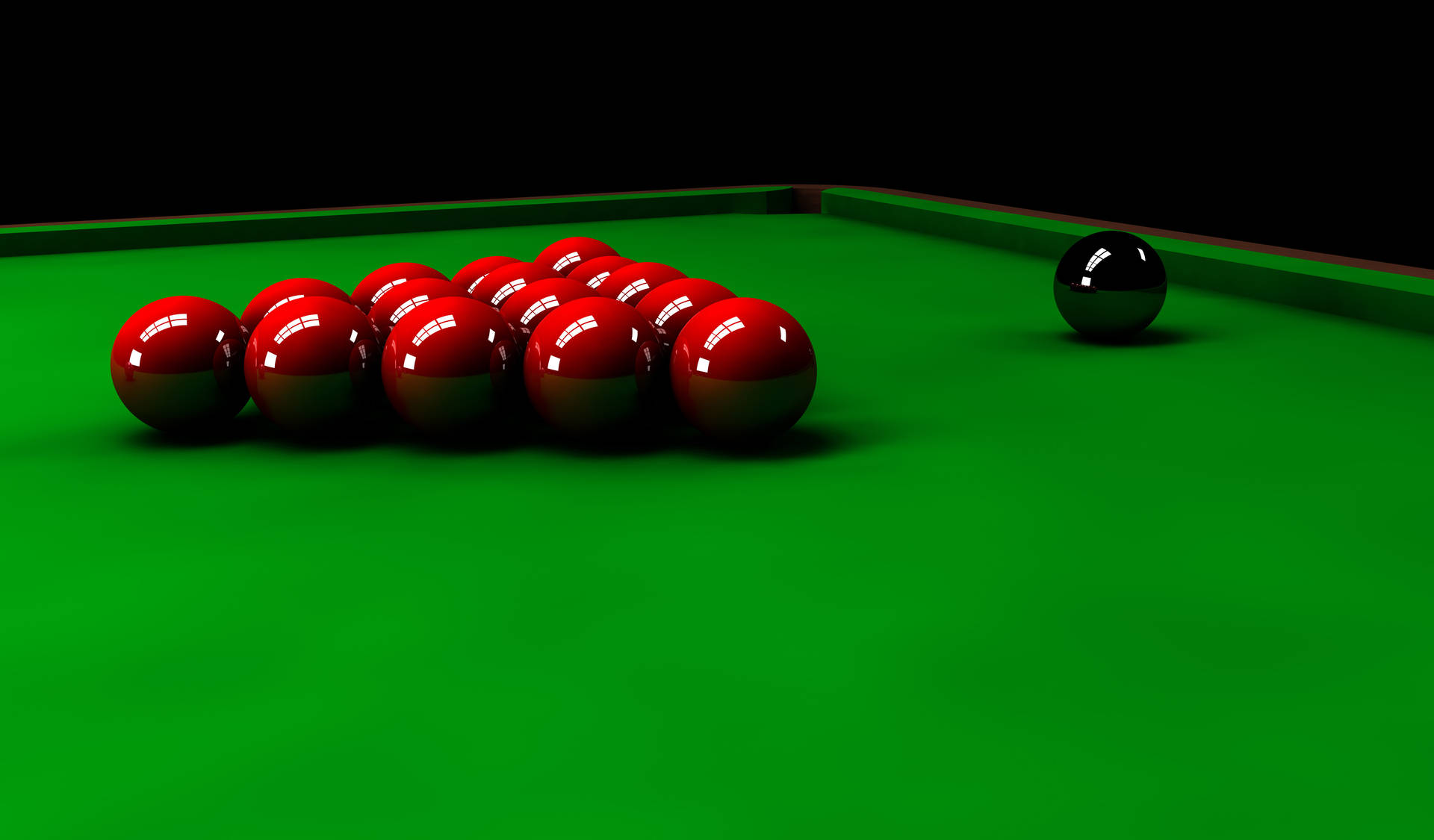 Lustrous Red Snooker Balls Background