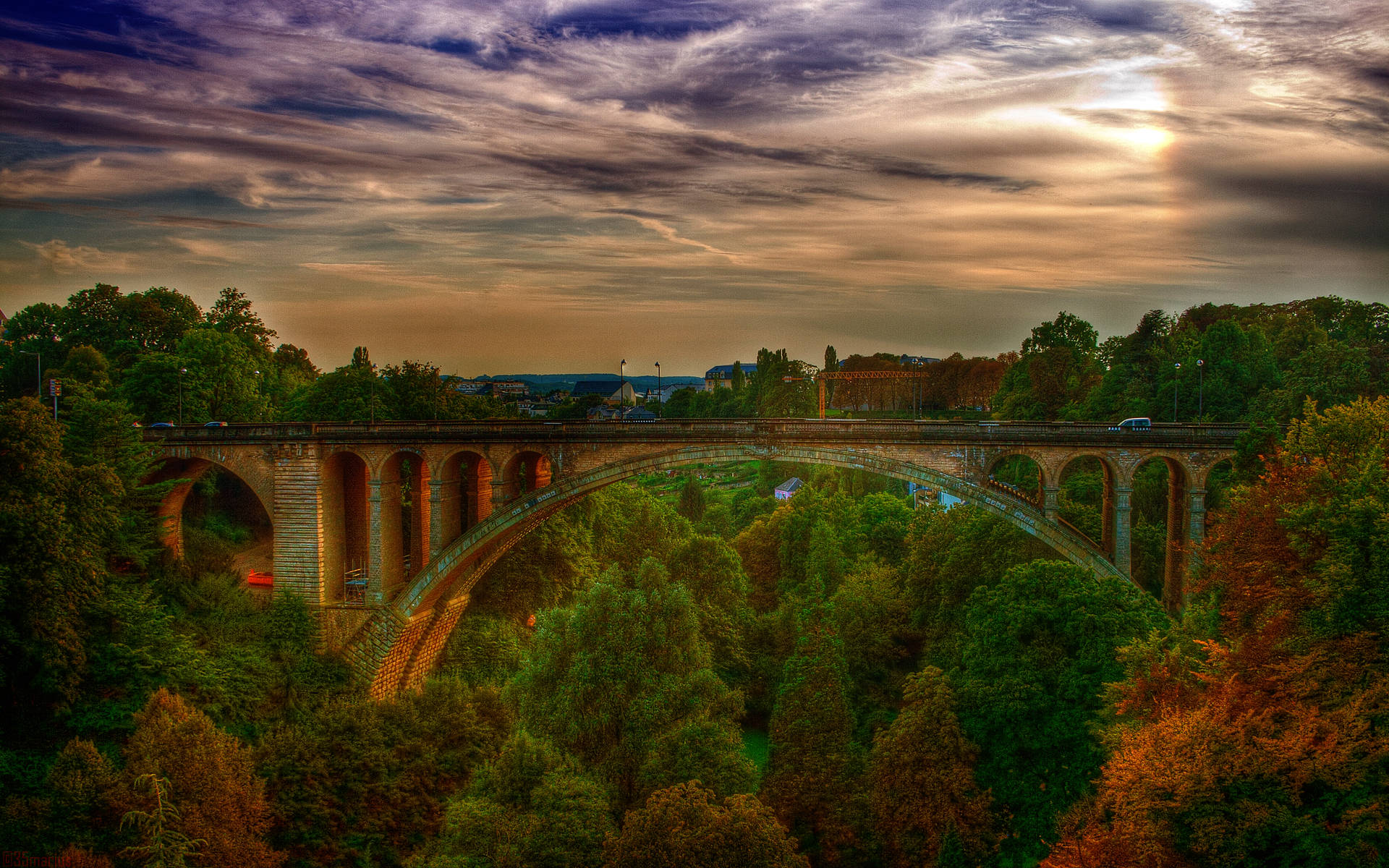 Luxembourg Adolphe Bridge Background