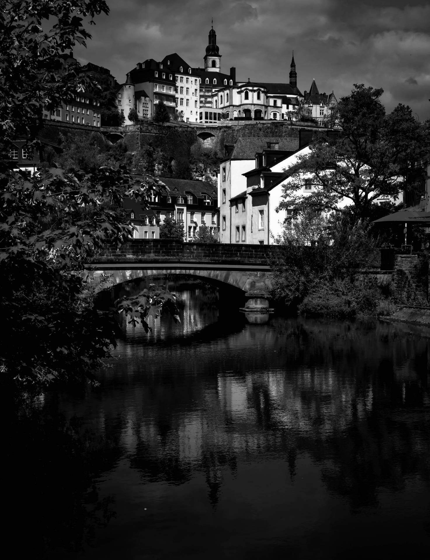 Luxembourg Black And White Background