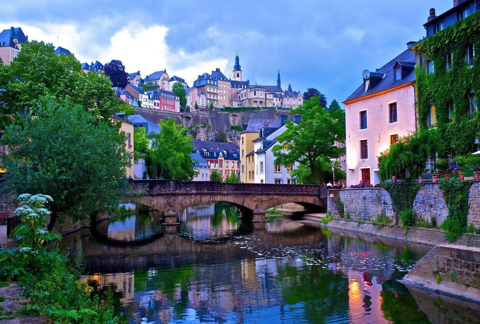 Luxembourg Colorful Structures Background