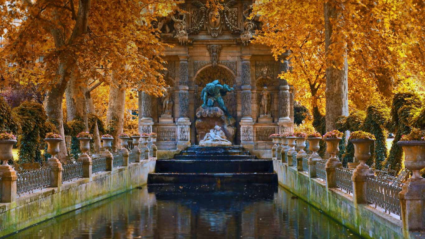 Luxembourg Medici Fountain Background