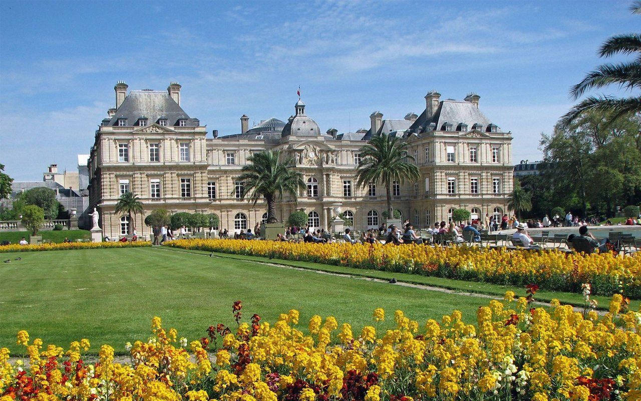 Luxembourg Palace Facade Background