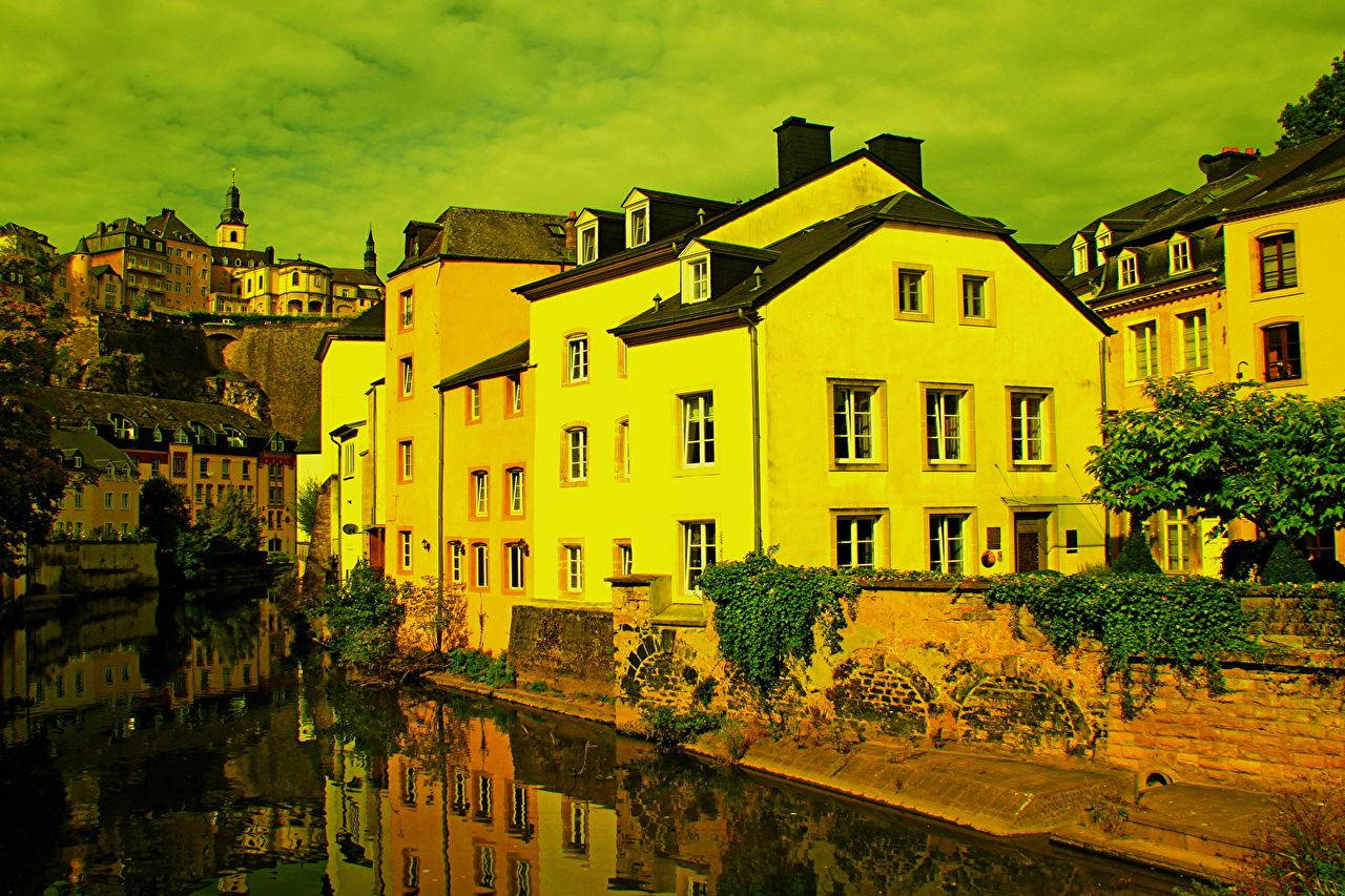 Luxembourg Yellow Tint Background