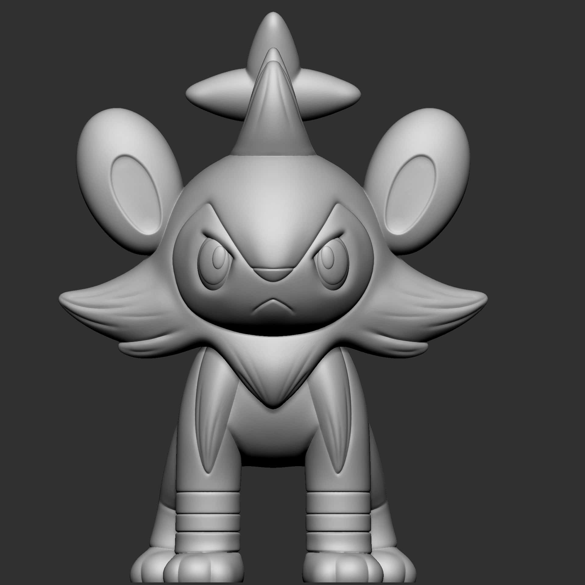 Luxio Pokemon Gray 3d Model