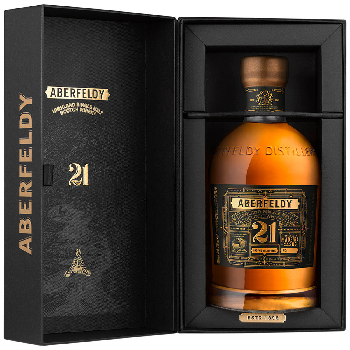 Luxurious Aberfeldy Madeira Cask Gift Box Background