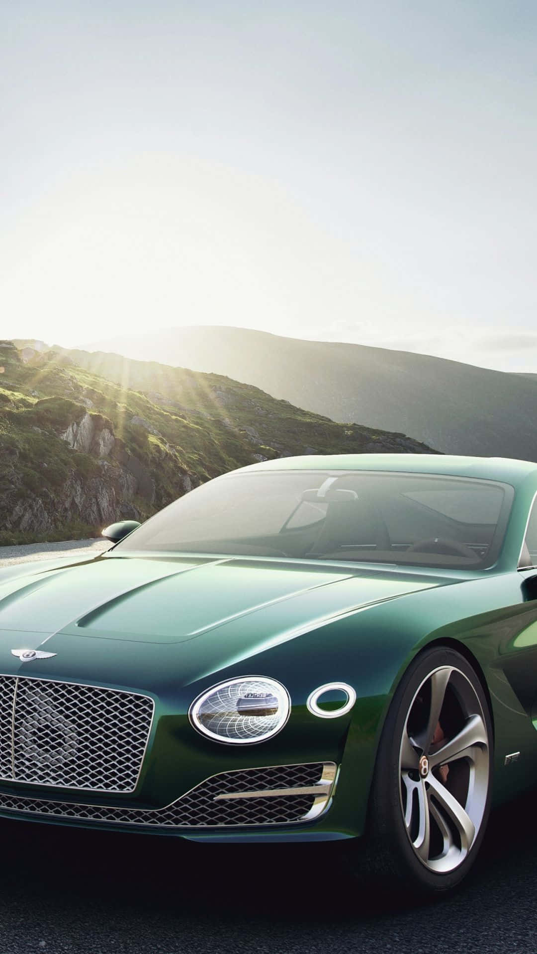 Luxurious Bently With Iphone Technology Background