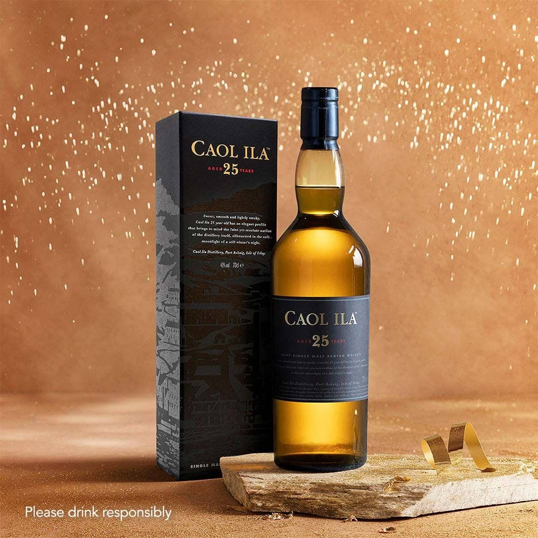 Luxurious Caol Ila 25-year-old Whiskey Background