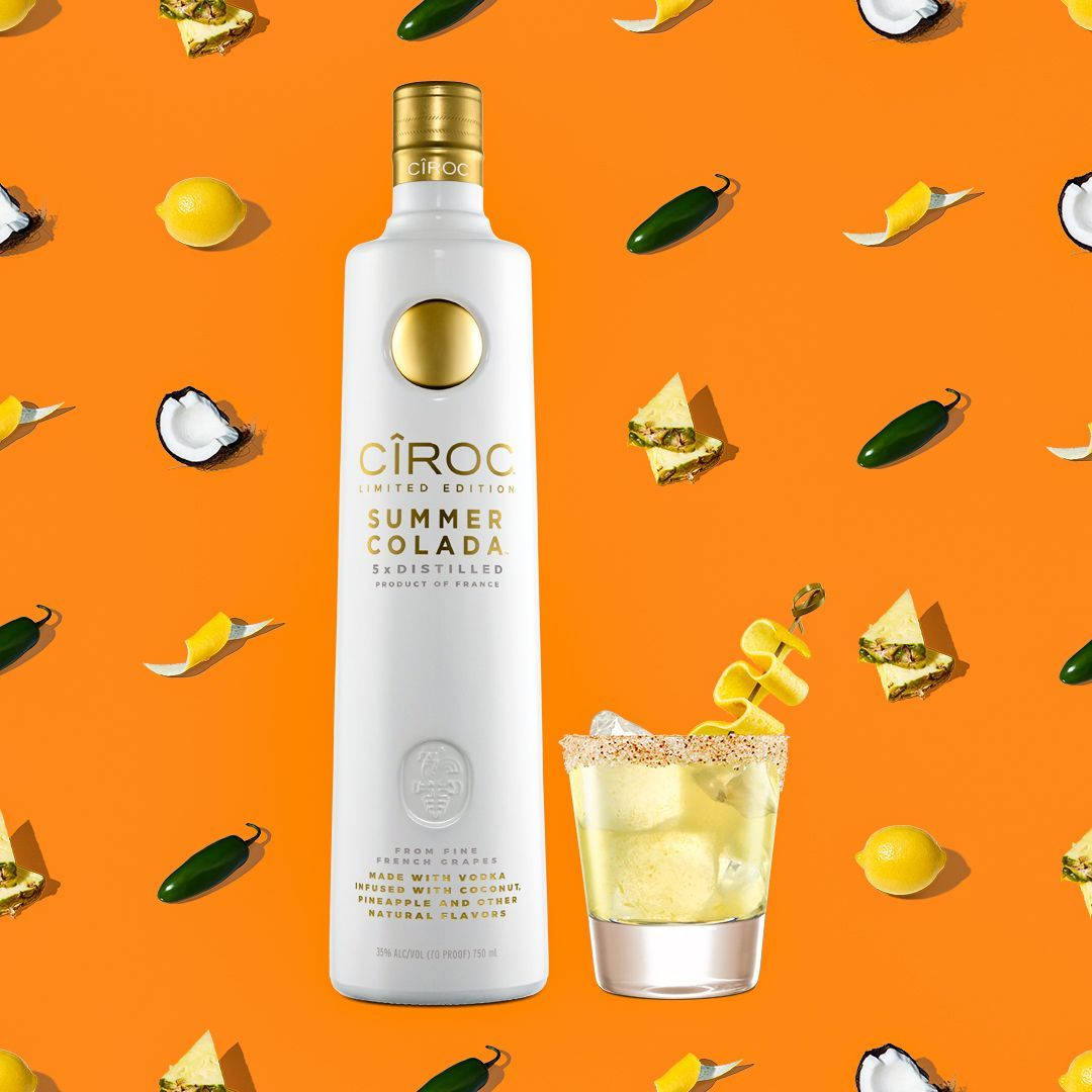 Luxurious Ciroc Summer Colada French Vodka Background