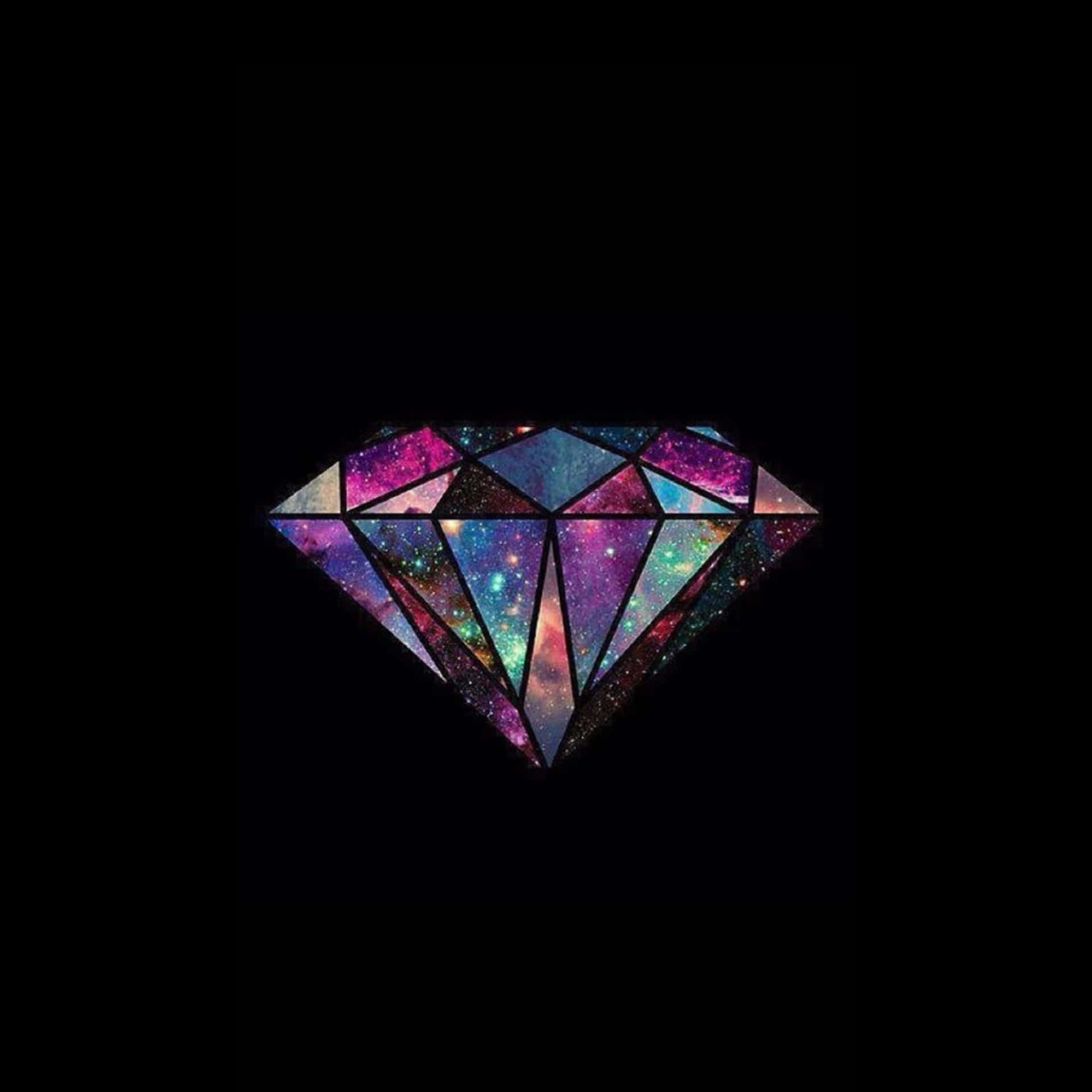 Luxurious Galaxy Diamond Background