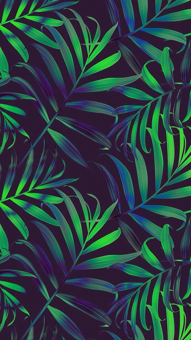 Luxurious Green Foliage Art Designed For Samsung S20 Fe Background