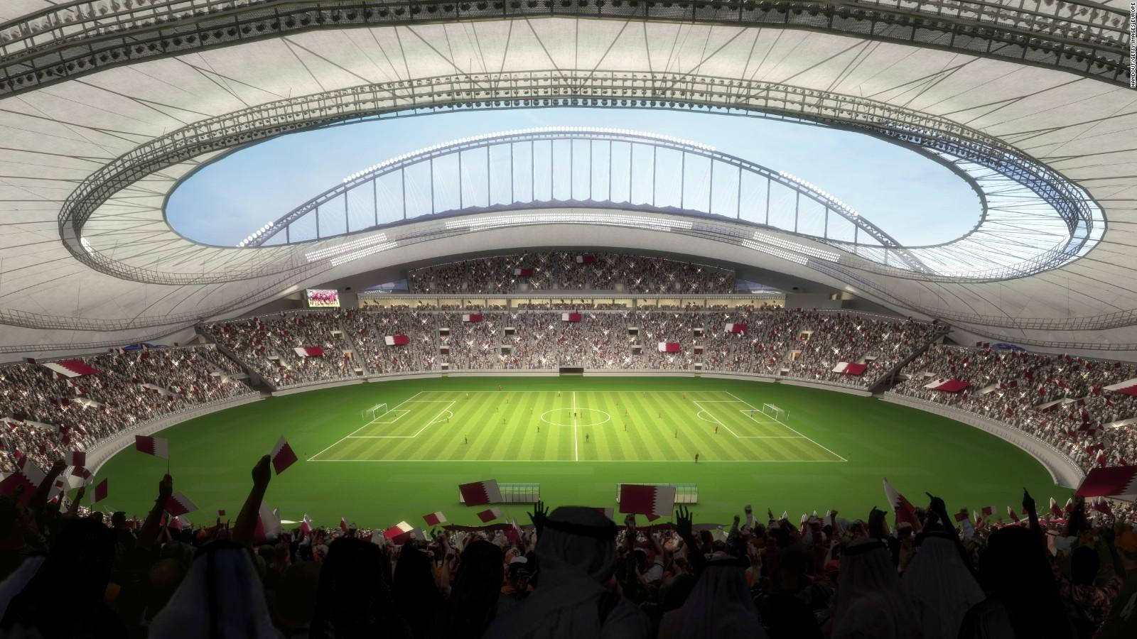 Luxurious Khalifa International Stadium, Host Of The 2022 Fifa World Cup Background