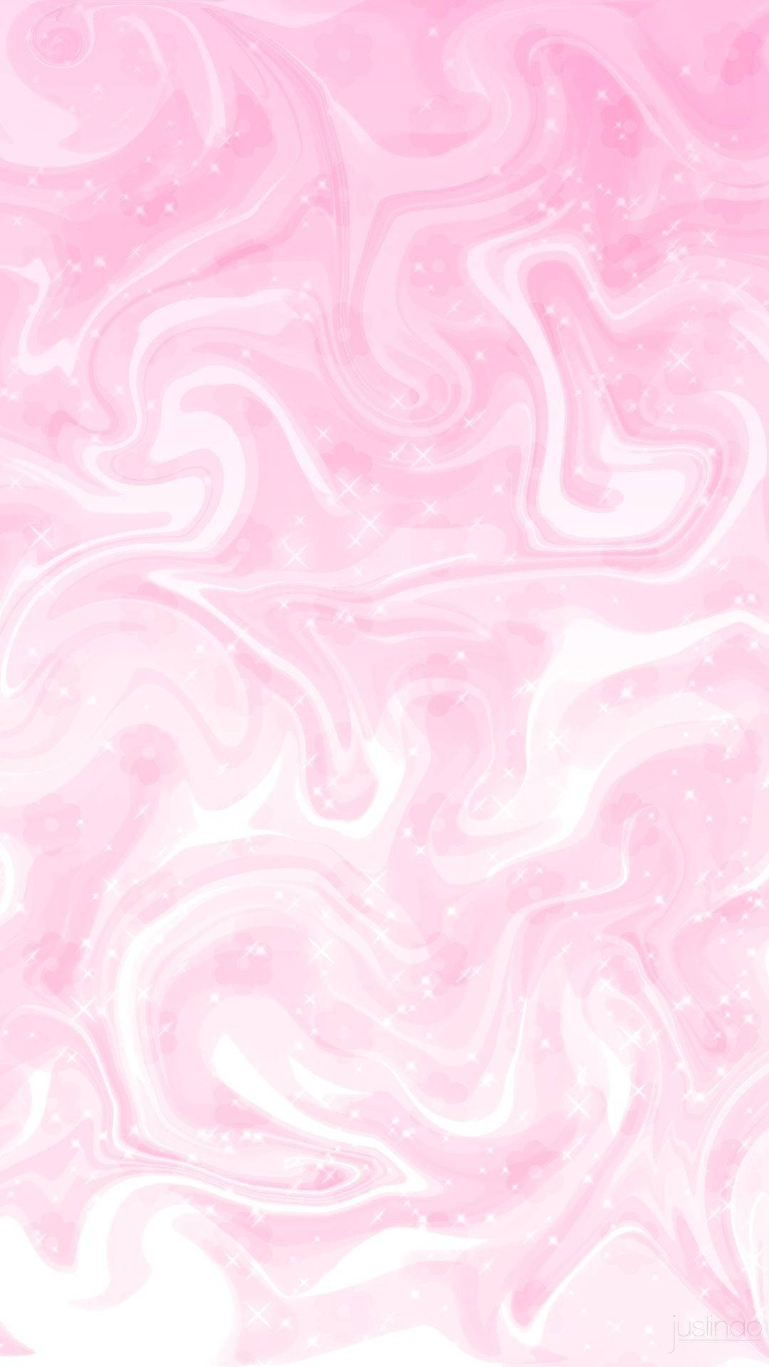 Luxurious Pink Marble Texture With Wavy Patterns