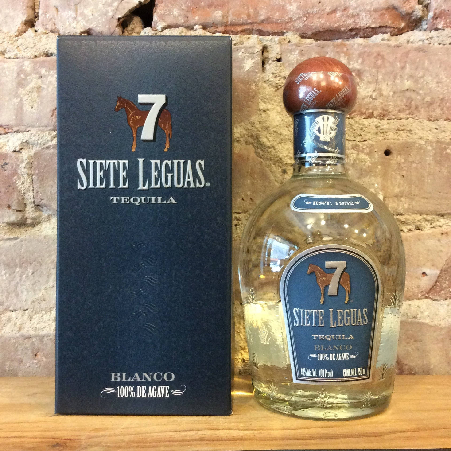 Luxurious Siete Leguas Blanco Tequila In A Classic Ambience Background