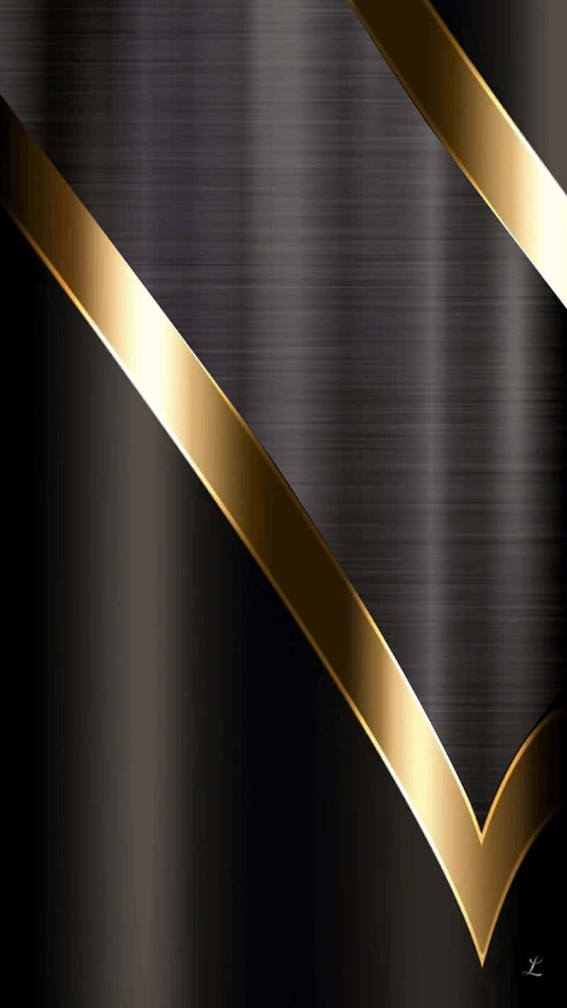 Luxury And Sophistication Meets Elegance In This Stunning Black And Gold Combination. Background