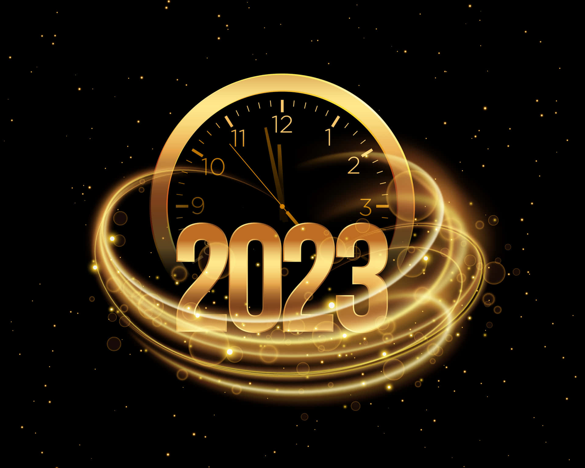 Luxury Desktop With Black And Gold Accents Background