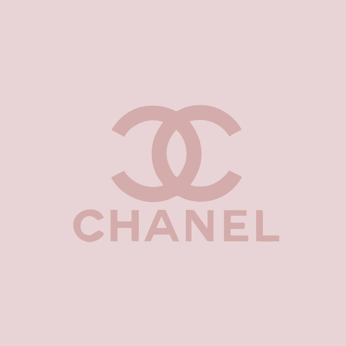 Luxury Floral Pink Chanel Logo Design Background