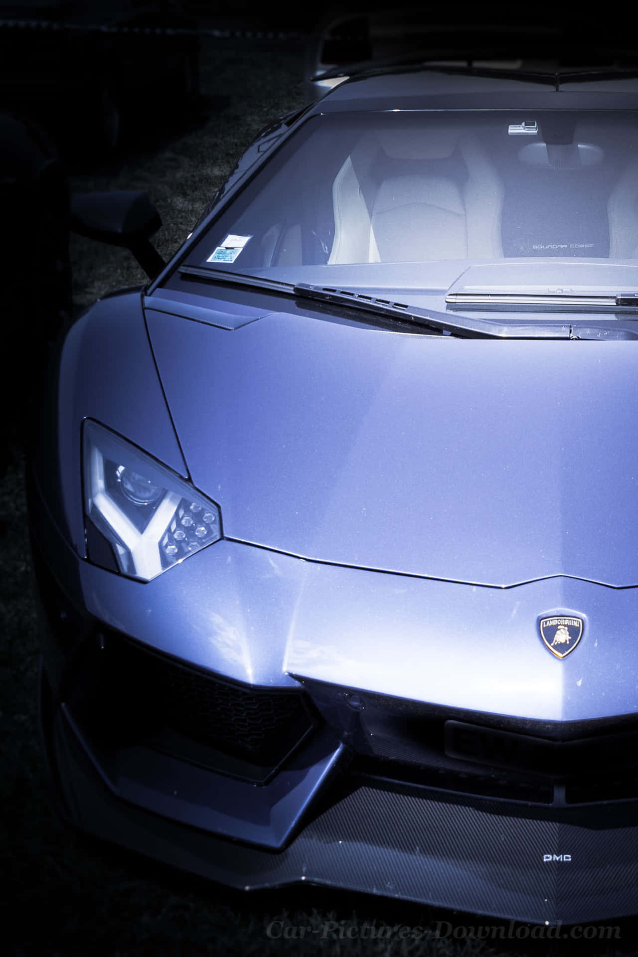 Luxury On The Go – A Blue Lamborghini Iphone Background