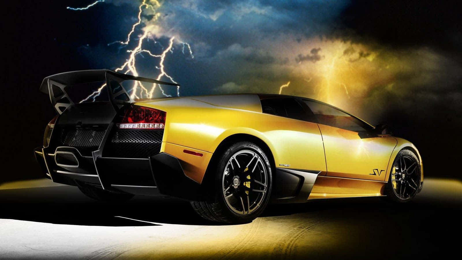 Luxury On Wheels – Gold Lamborghini