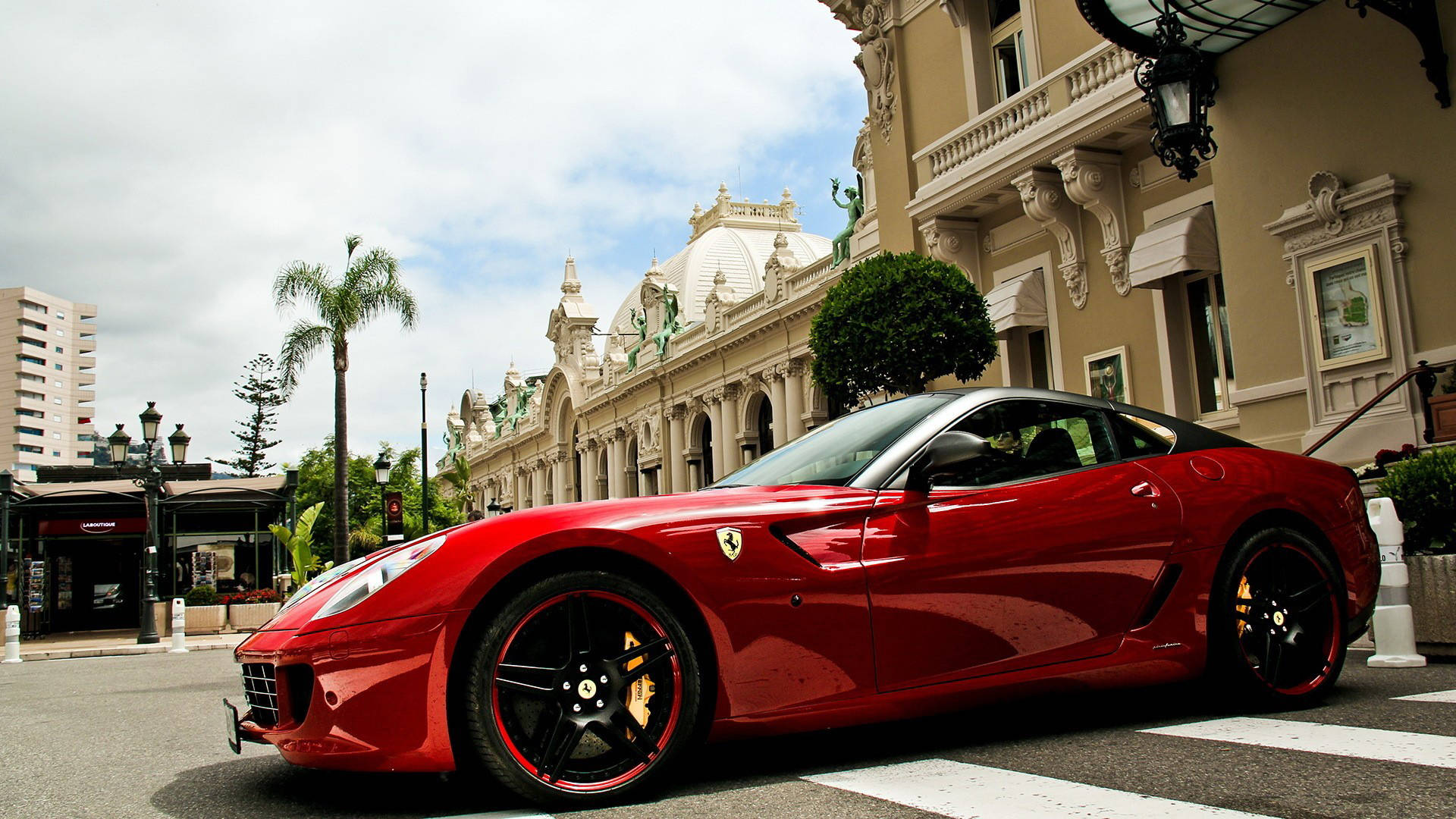 Luxury Red Ferrari Background