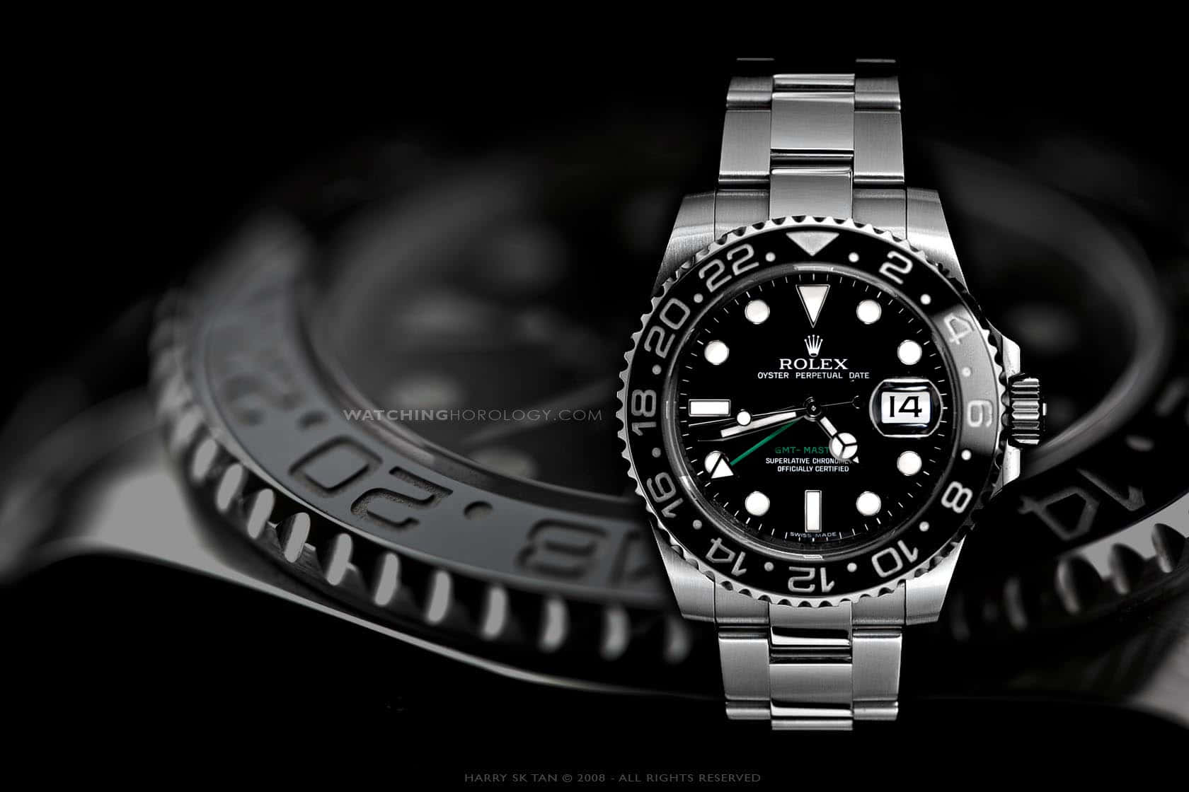 Luxury Rolex Watch Black Background