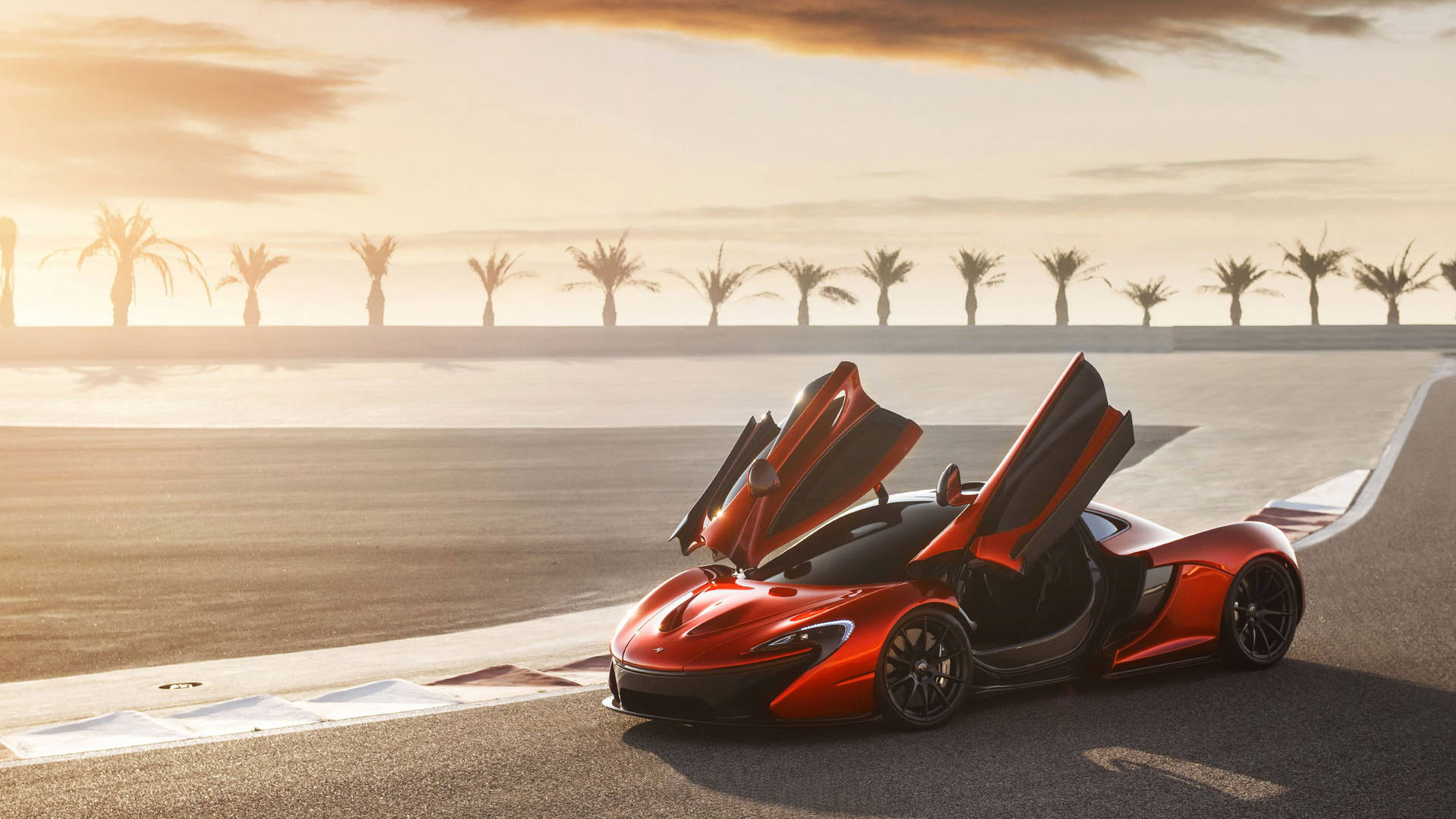 Luxury Sports Car In Black Background