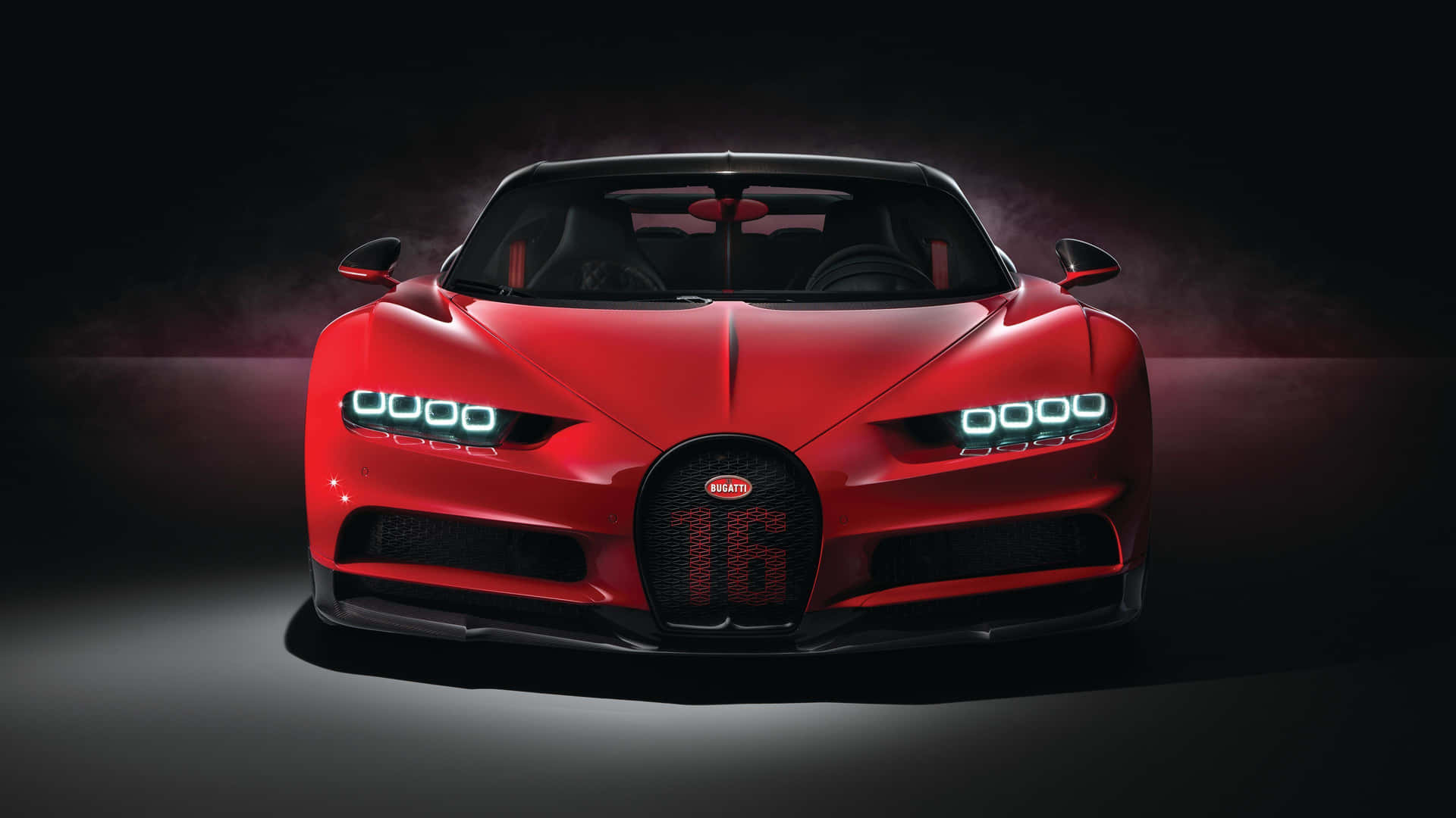 Luxury Sports Icon: The Blazingly Bright Neon Bugatti Background