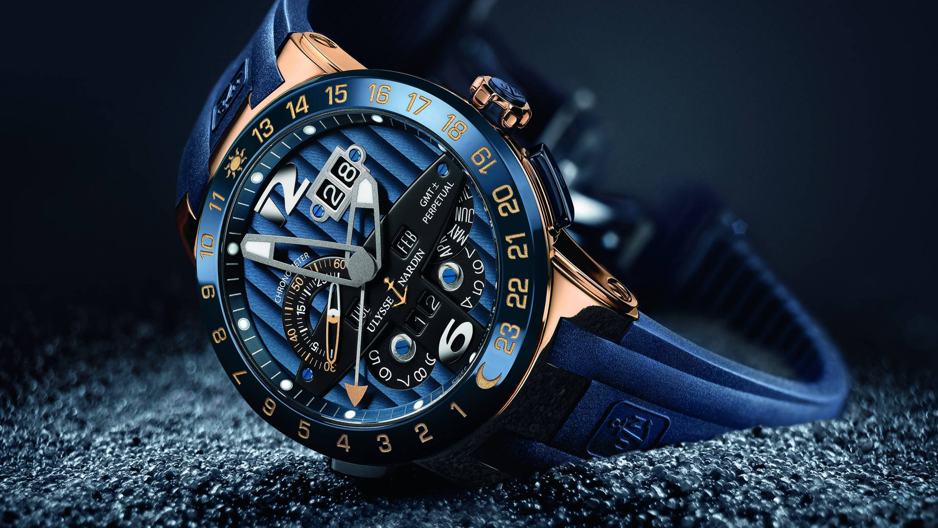 Luxury Swiss Watch By Ulysse Nardin Background