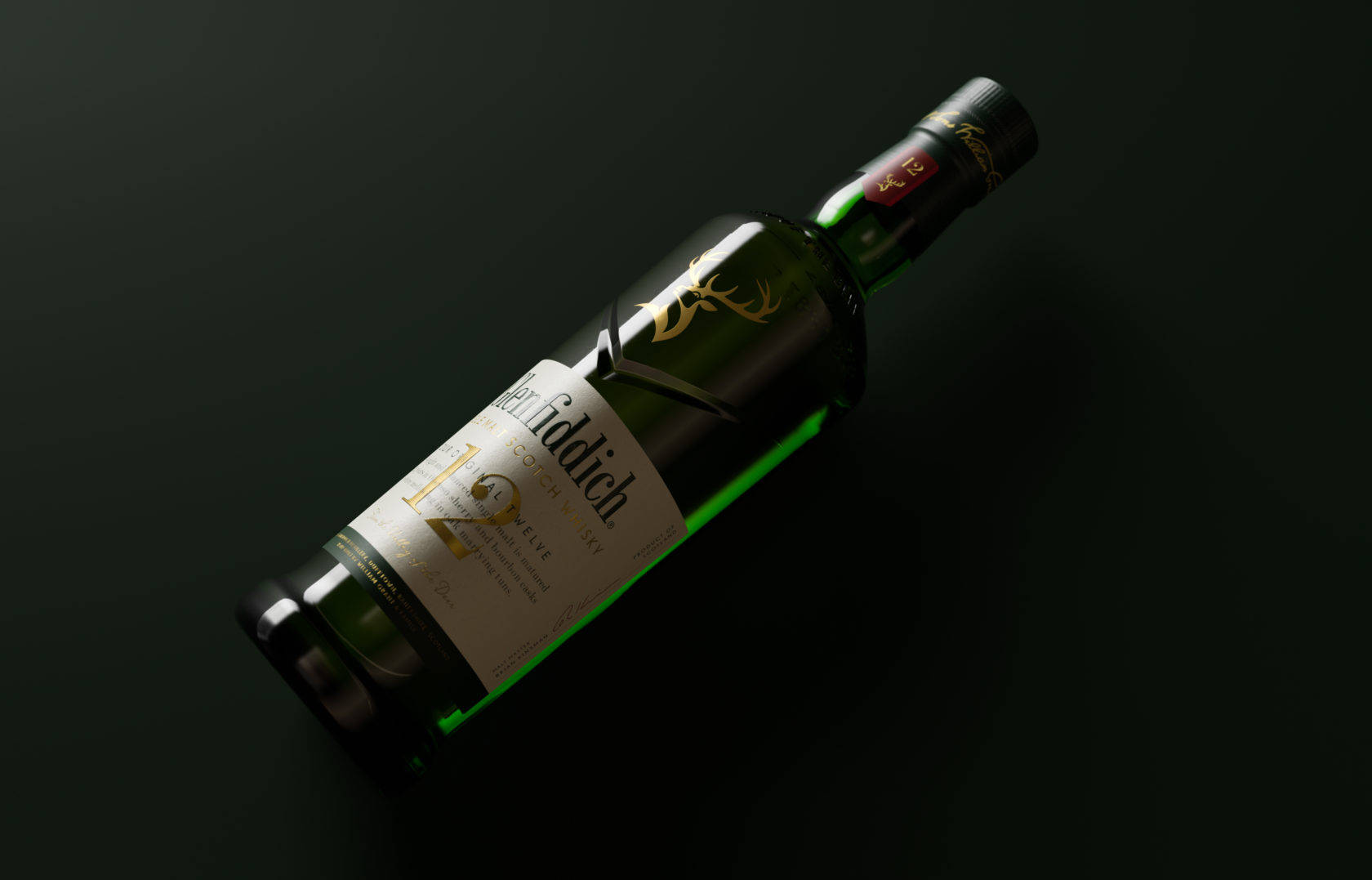 Luxury Taste With Glenfiddich 12 Year Old Scotch Whisky Background