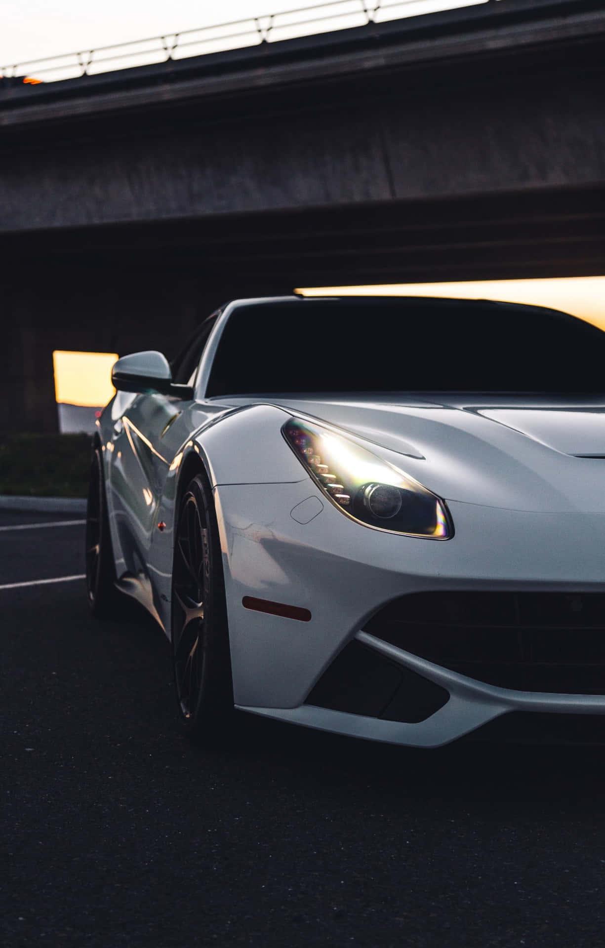 Luxury White Ferrari Iphone