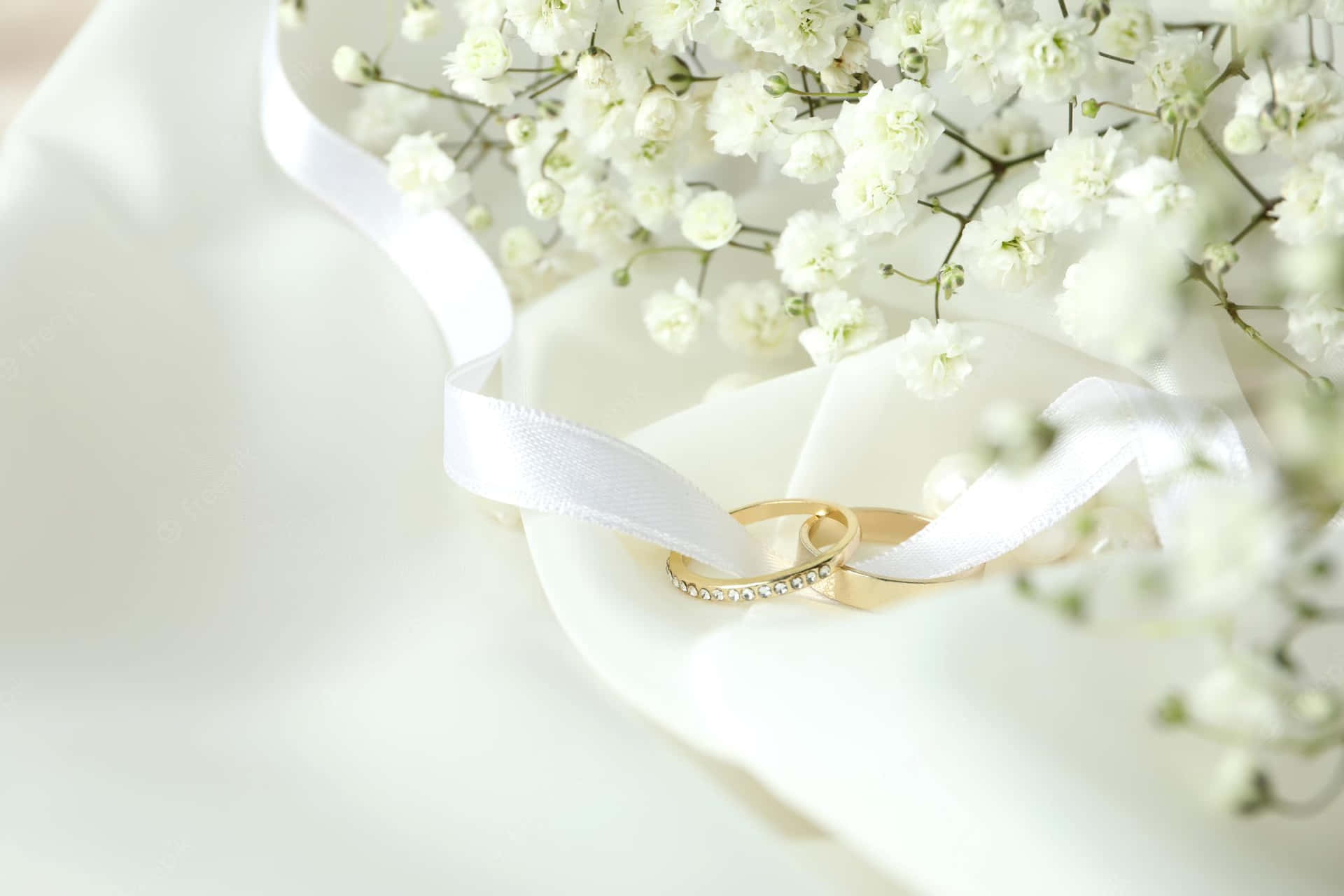 Luxury White Flowers Wedding Background Background